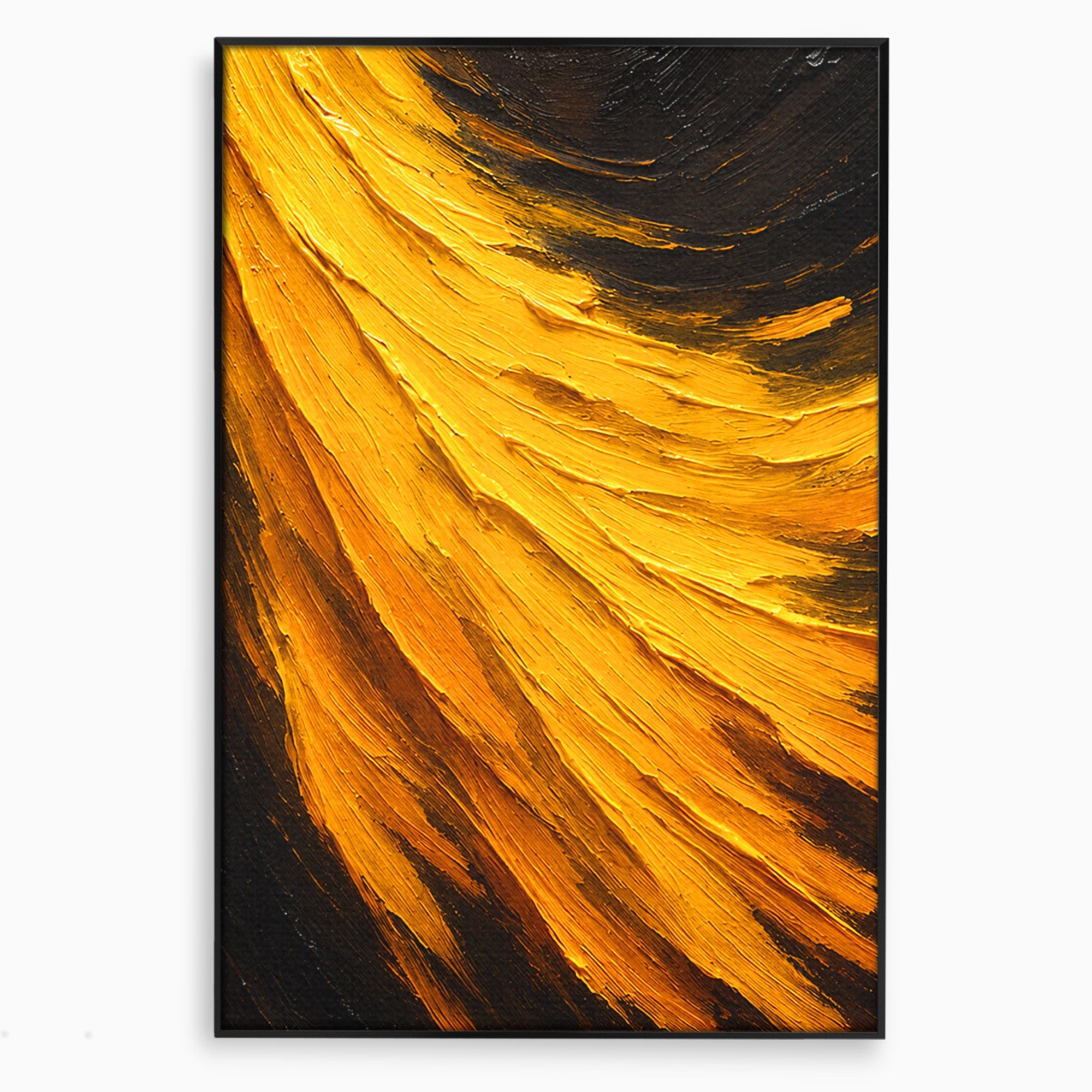 Tablou Canvas Premium LuxCanva® C1362, Vortex Auriu, Abstract, Vortex, Textura, Arta Moderna, Living, Culori Vibrante