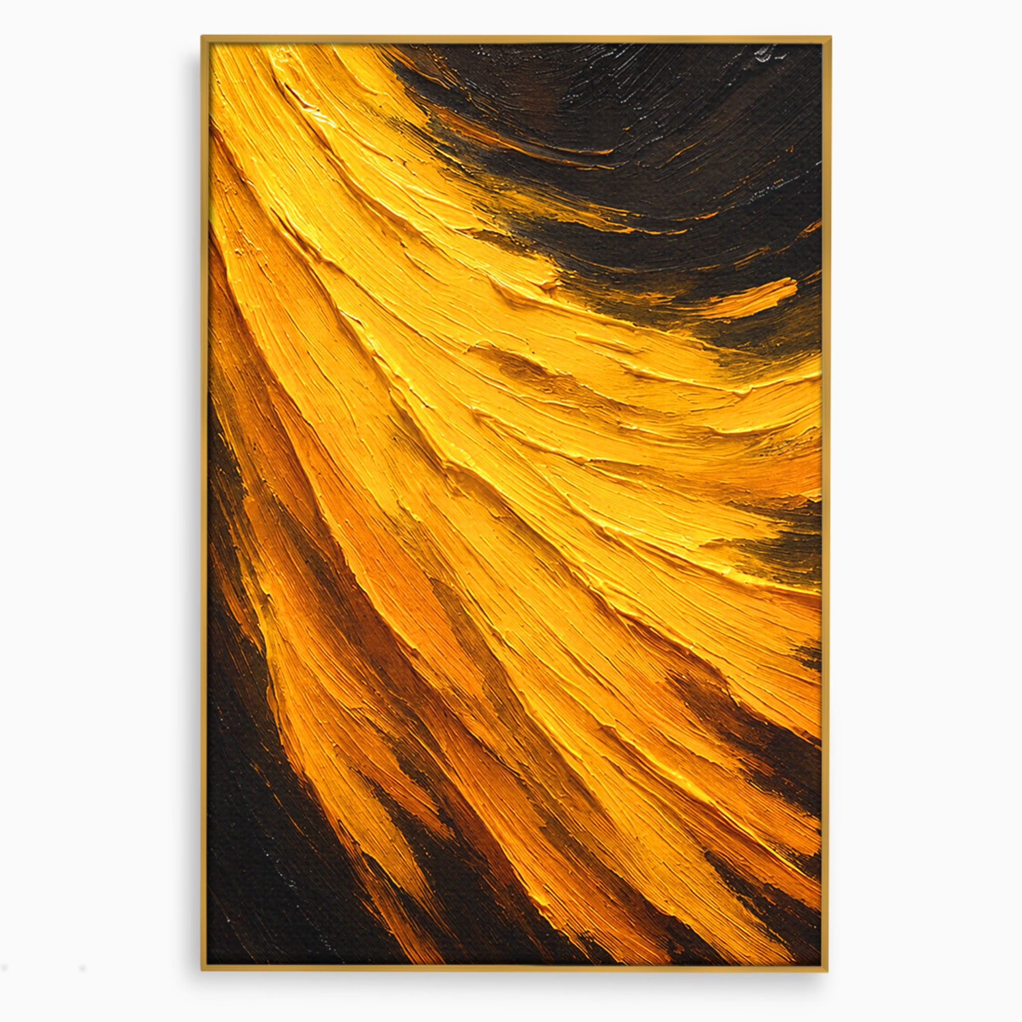 Tablou Canvas Premium LuxCanva® C1362, Vortex Auriu, Abstract, Vortex, Textura, Arta Moderna, Living, Culori Vibrante