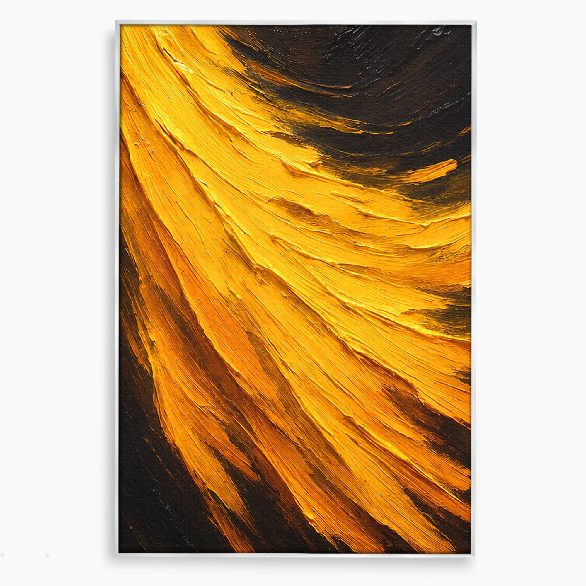 Tablou Canvas Premium LuxCanva® C1362, Vortex Auriu, Abstract, Vortex, Textura, Arta Moderna, Living, Culori Vibrante