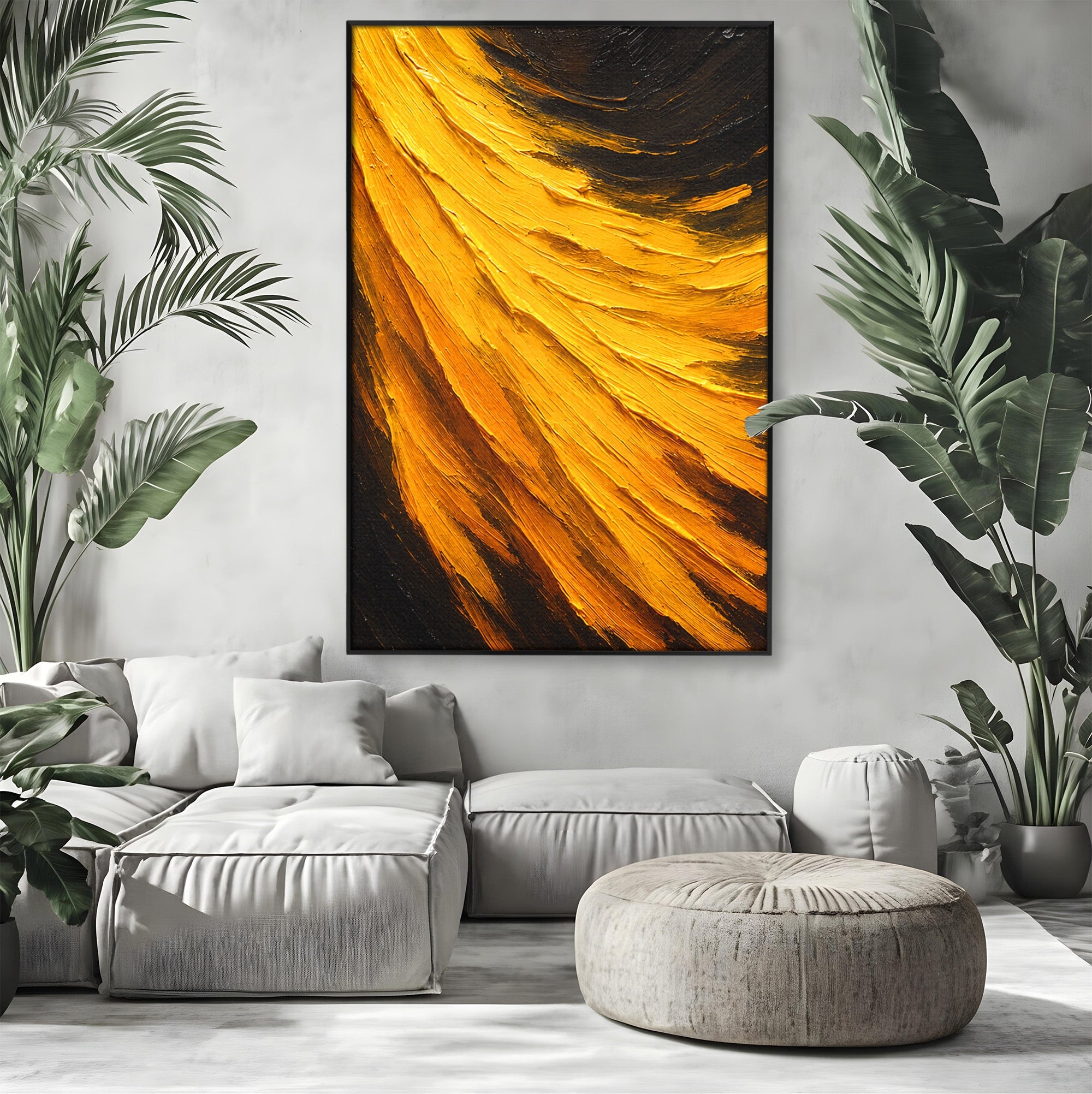 Tablou Canvas Premium LuxCanva® C1362, Vortex Auriu, Abstract, Vortex, Textura, Arta Moderna, Living, Culori Vibrante