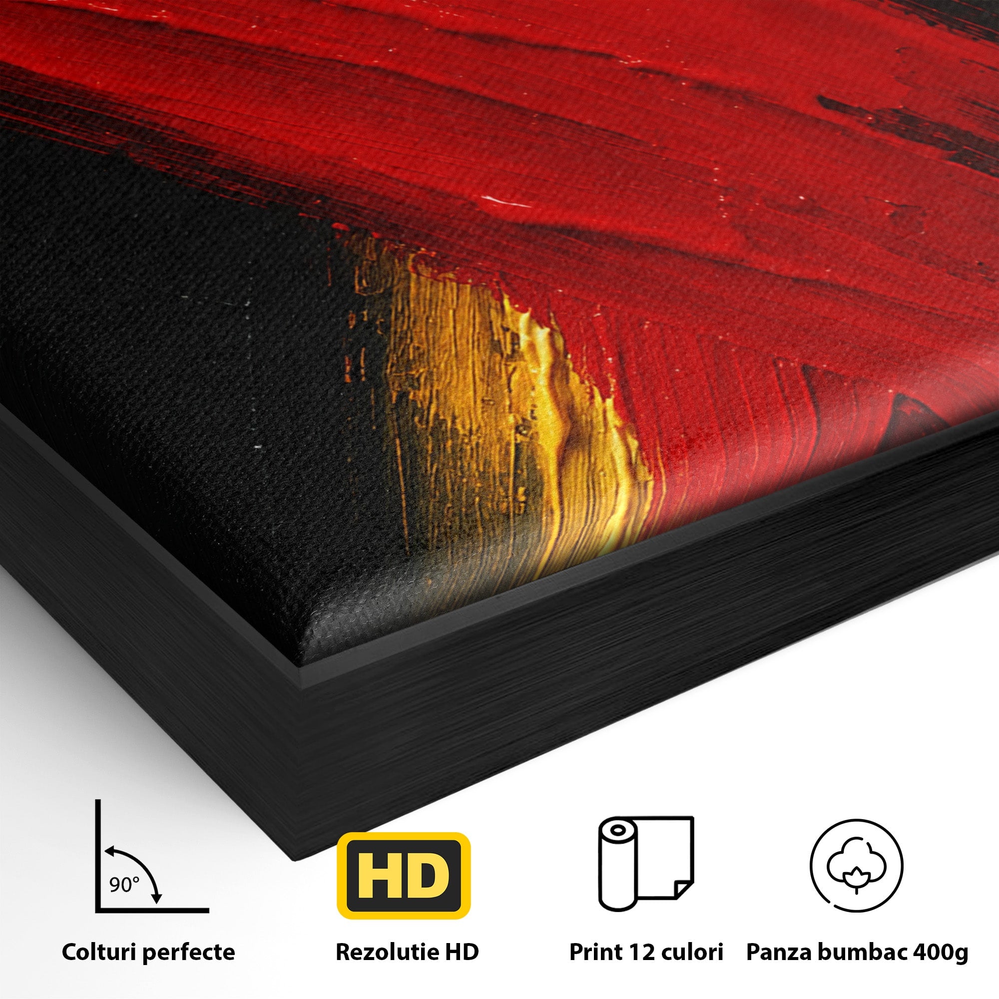 Tablou Canvas Premium LuxCanva® C1363, Explozie Abstracta, Abstract, Arta Moderna, Dramatic, Textura, Living, Birou, Culori Vibrante