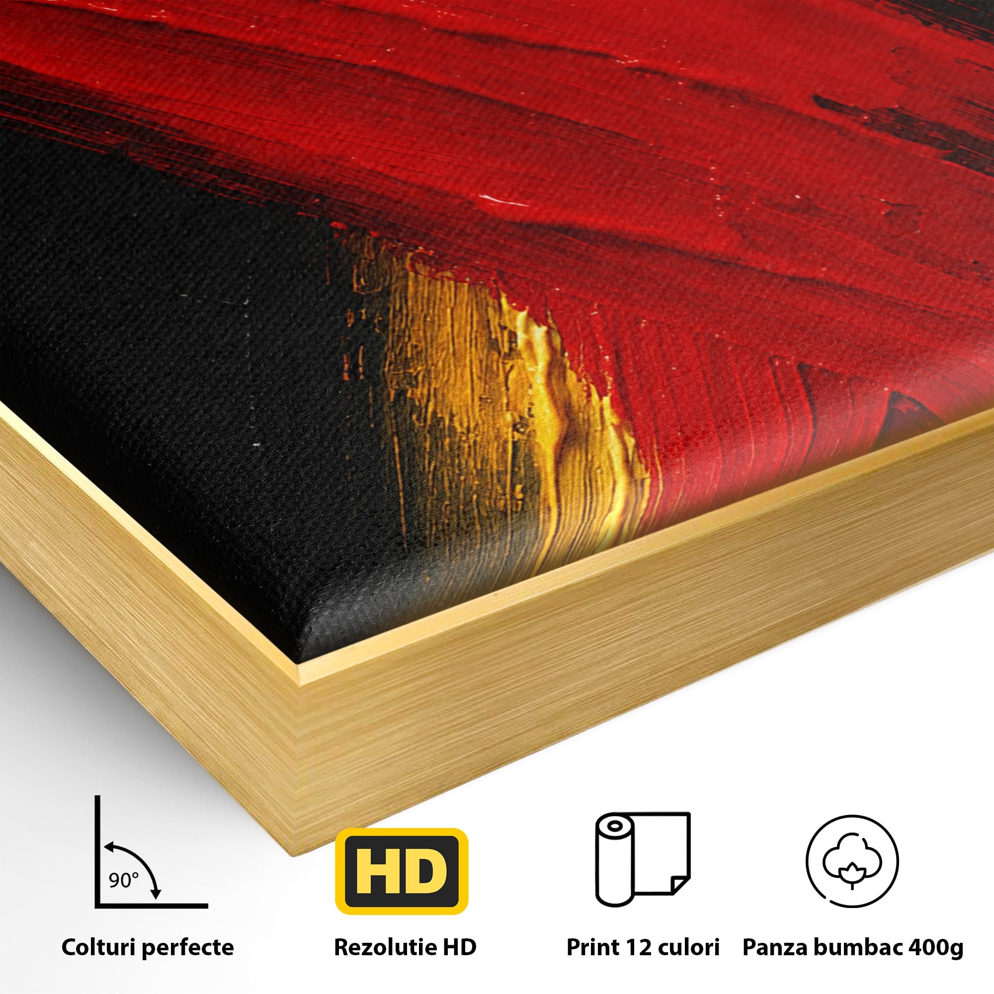 Tablou Canvas Premium LuxCanva® C1363, Explozie Abstracta, Abstract, Arta Moderna, Dramatic, Textura, Living, Birou, Culori Vibrante