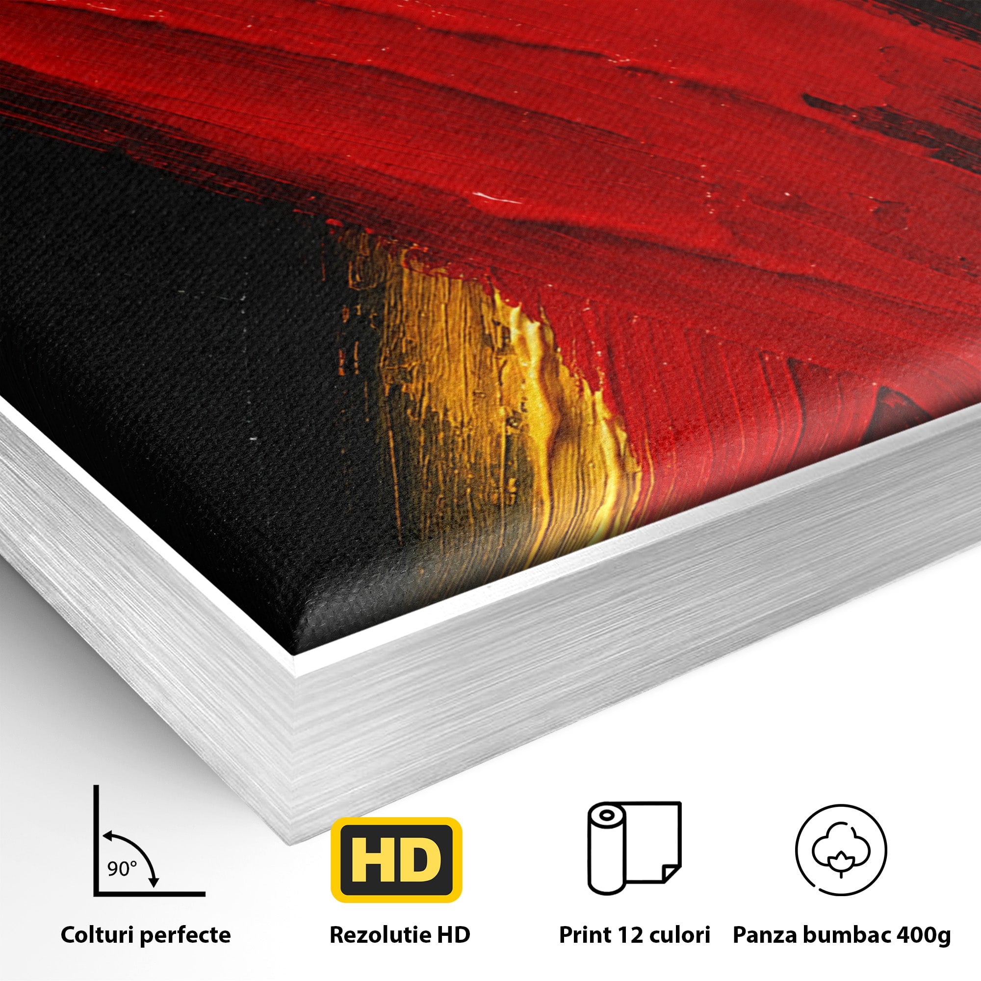 Tablou Canvas Premium LuxCanva® C1363, Explozie Abstracta, Abstract, Arta Moderna, Dramatic, Textura, Living, Birou, Culori Vibrante