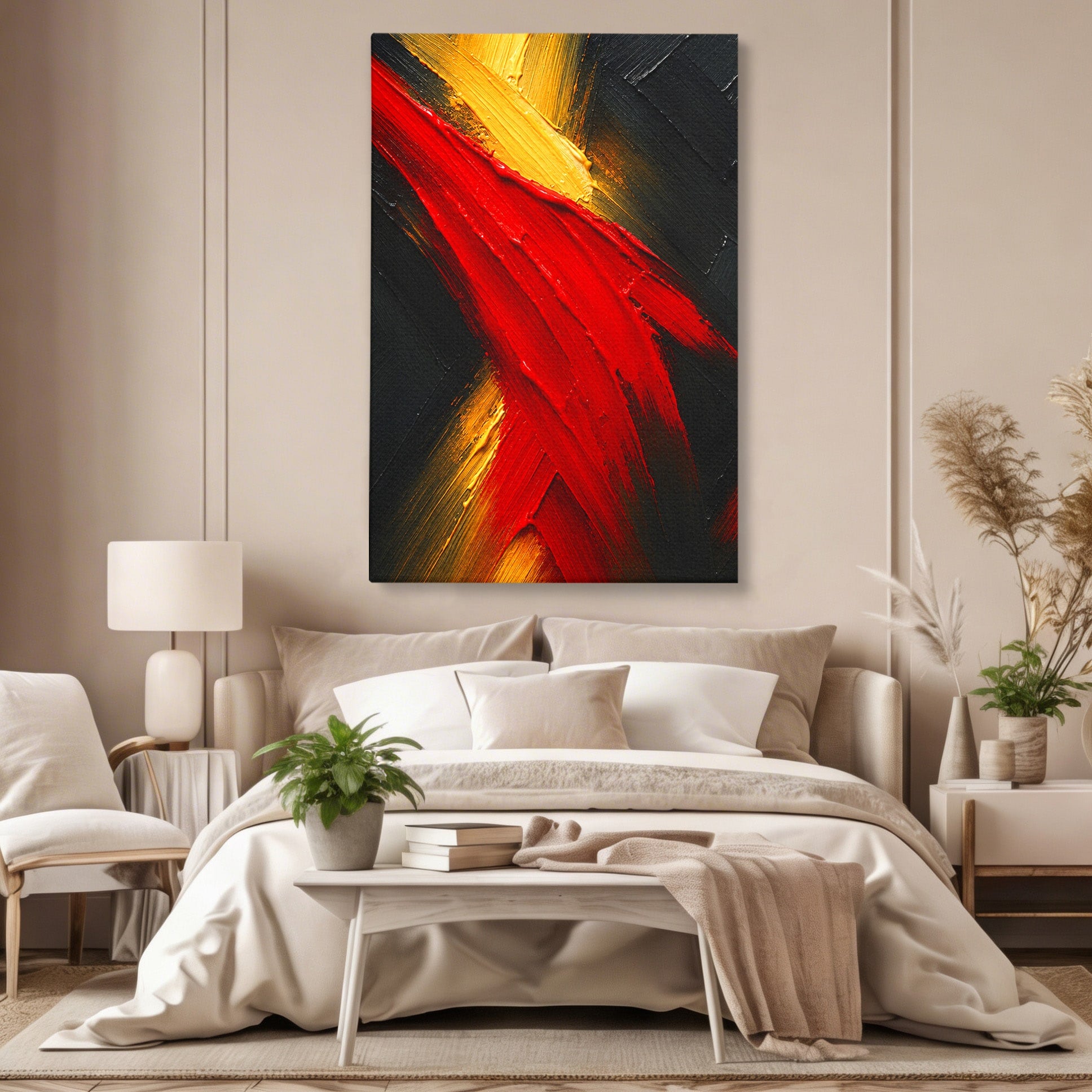 Tablou Canvas Premium LuxCanva® C1363, Explozie Abstracta, Abstract, Arta Moderna, Dramatic, Textura, Living, Birou, Culori Vibrante