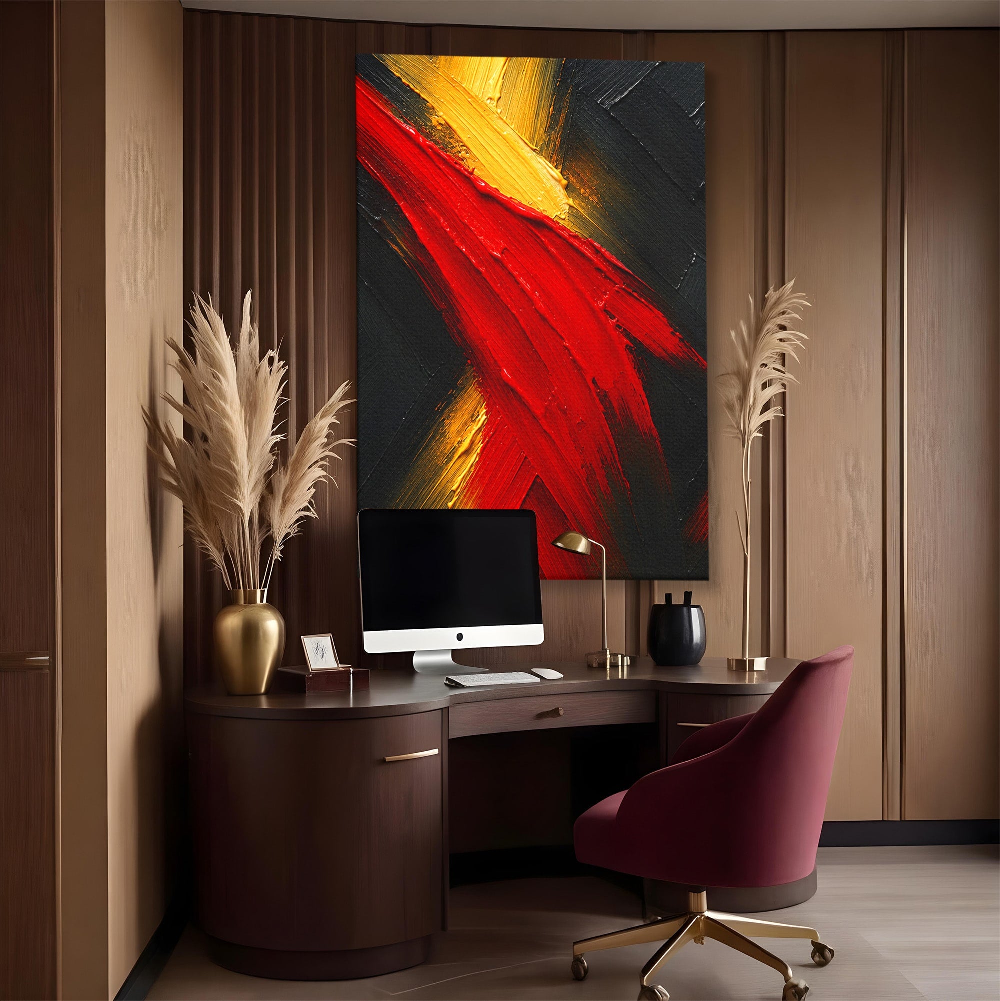 Tablou Canvas Premium LuxCanva® C1363, Explozie Abstracta, Abstract, Arta Moderna, Dramatic, Textura, Living, Birou, Culori Vibrante