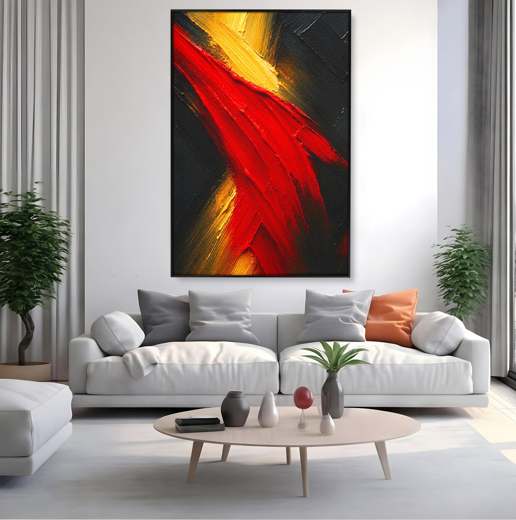 Tablou Canvas Premium LuxCanva® C1363, Explozie Abstracta, Abstract, Arta Moderna, Dramatic, Textura, Living, Birou, Culori Vibrante