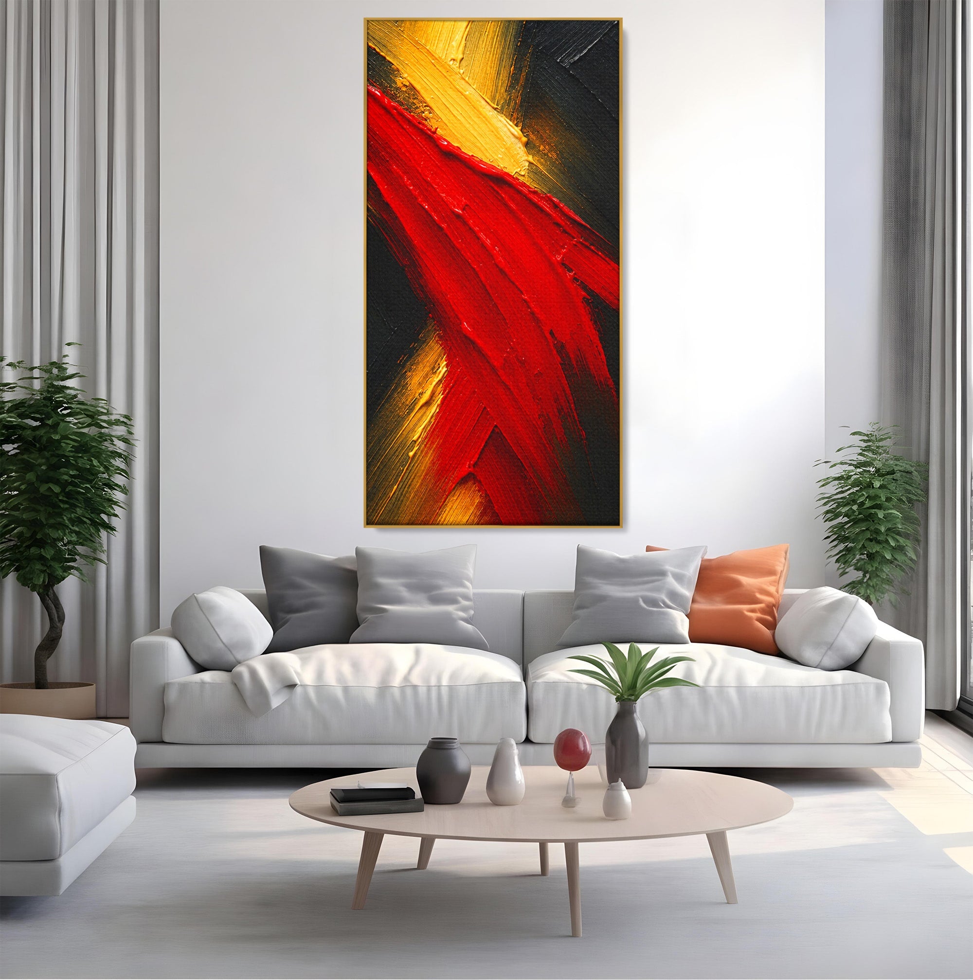 Tablou Canvas Premium LuxCanva® C1363, Explozie Abstracta, Abstract, Arta Moderna, Dramatic, Textura, Living, Birou, Culori Vibrante