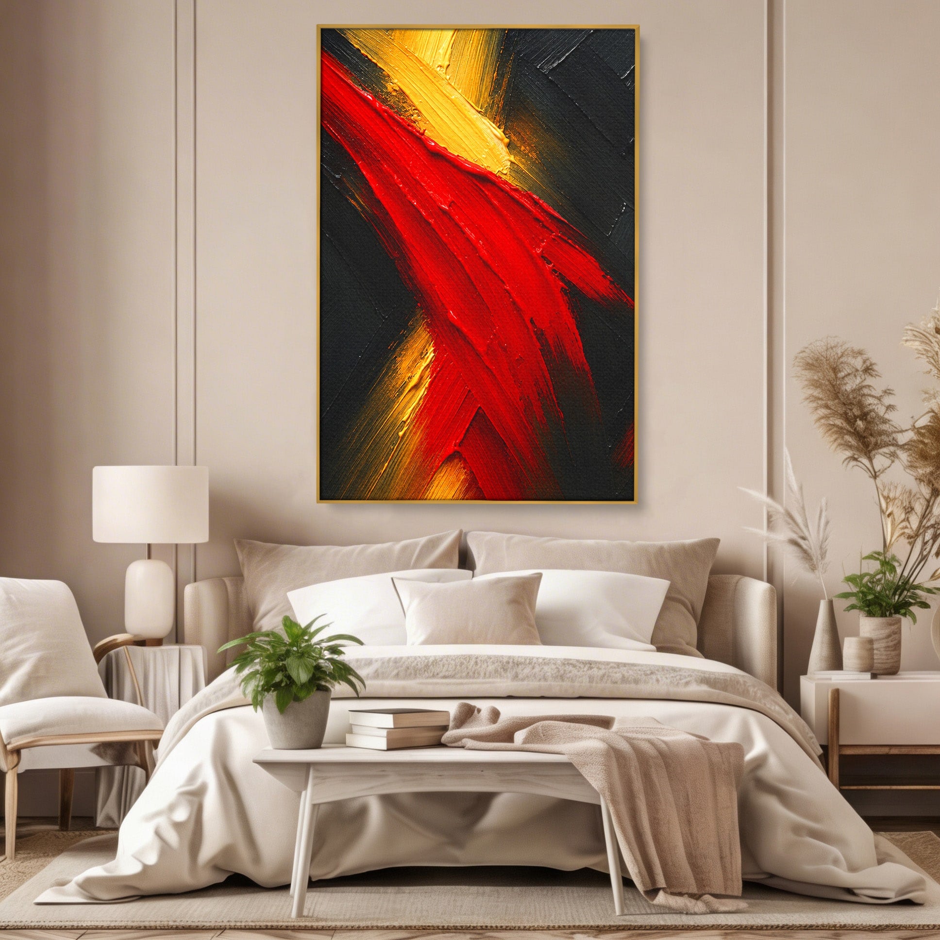 Tablou Canvas Premium LuxCanva® C1363, Explozie Abstracta, Abstract, Arta Moderna, Dramatic, Textura, Living, Birou, Culori Vibrante