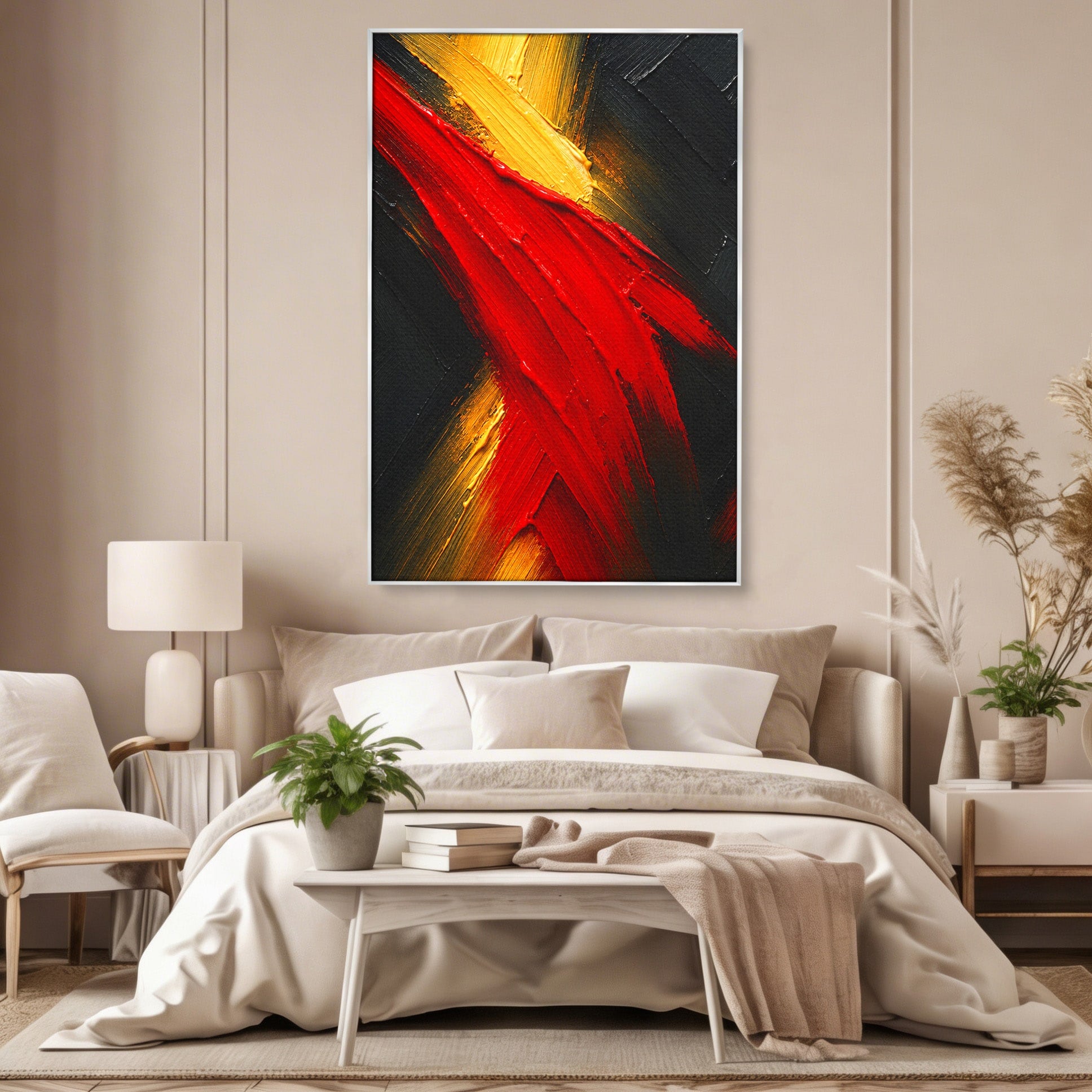Tablou Canvas Premium LuxCanva® C1363, Explozie Abstracta, Abstract, Arta Moderna, Dramatic, Textura, Living, Birou, Culori Vibrante
