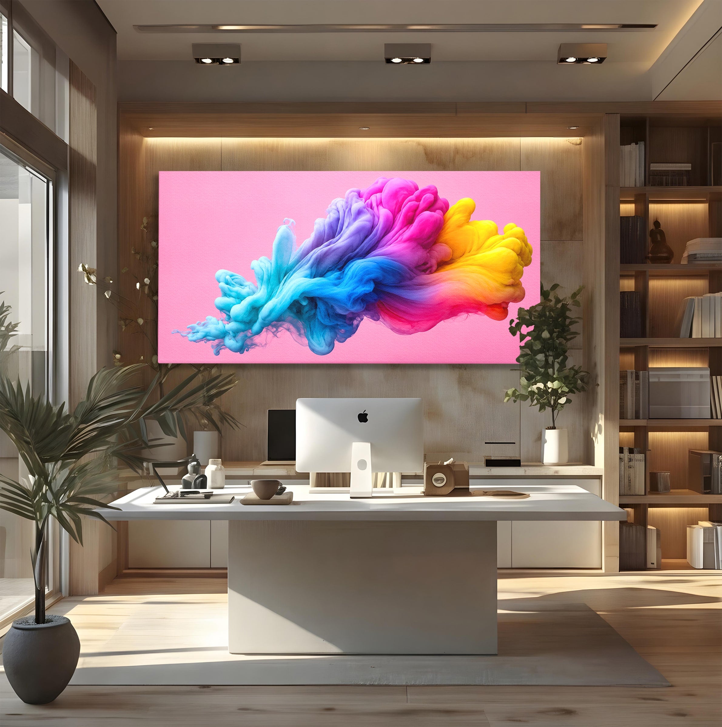 Tablou Canvas Premium LuxCanva® C1364, Explozie De Culoare, Abstract, Arta Moderna, Creativitate, Living, Birou, Culori Vibrante