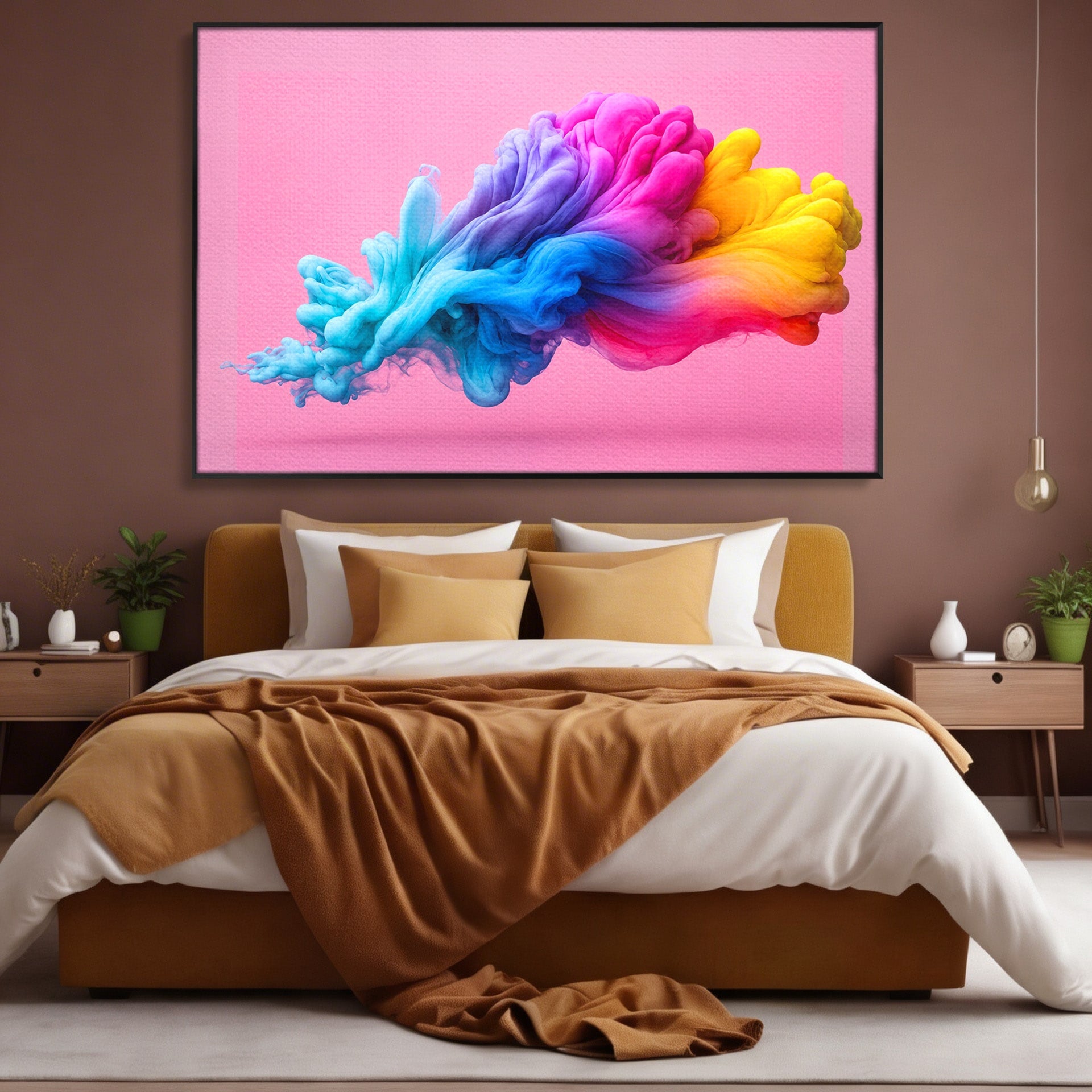 Tablou Canvas Premium LuxCanva® C1364, Explozie De Culoare, Abstract, Arta Moderna, Creativitate, Living, Birou, Culori Vibrante