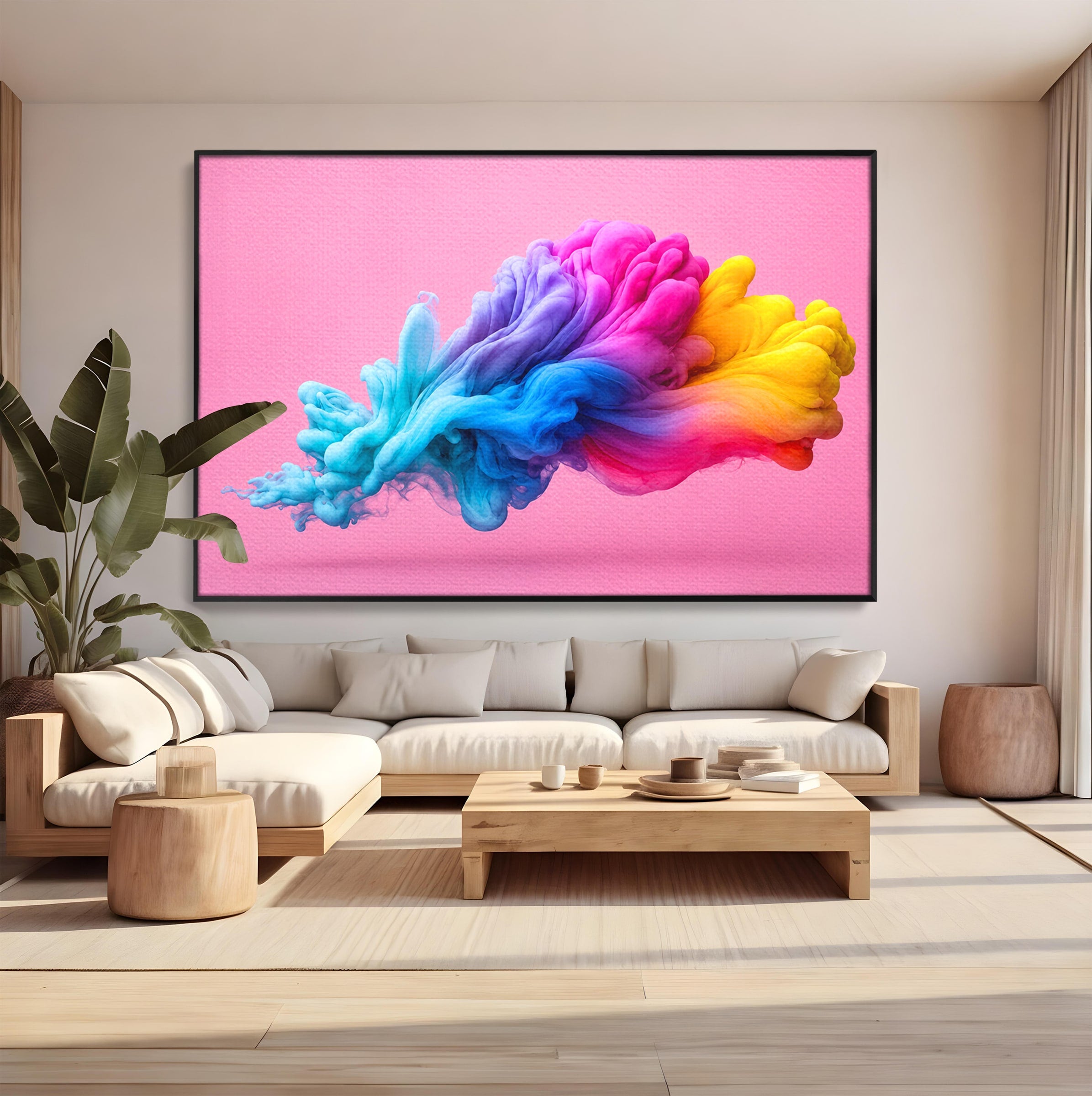 Tablou Canvas Premium LuxCanva® C1364, Explozie De Culoare, Abstract, Arta Moderna, Creativitate, Living, Birou, Culori Vibrante