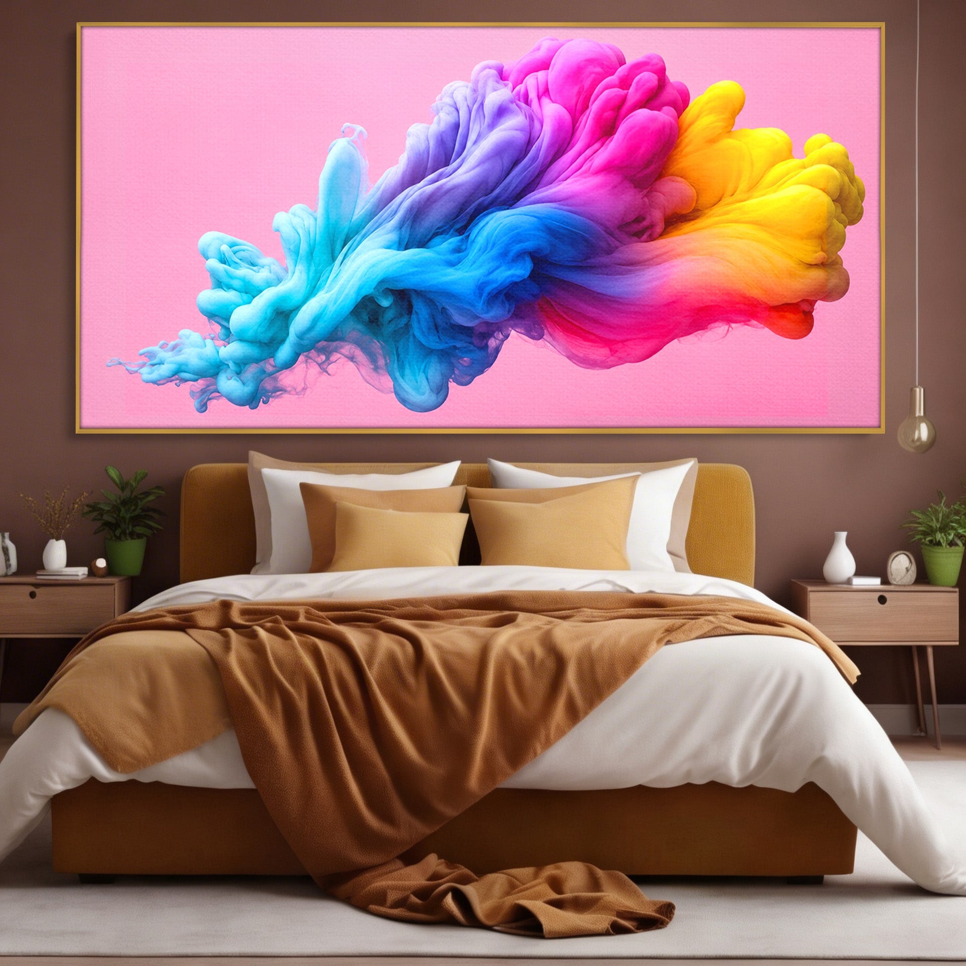 Tablou Canvas Premium LuxCanva® C1364, Explozie De Culoare, Abstract, Arta Moderna, Creativitate, Living, Birou, Culori Vibrante