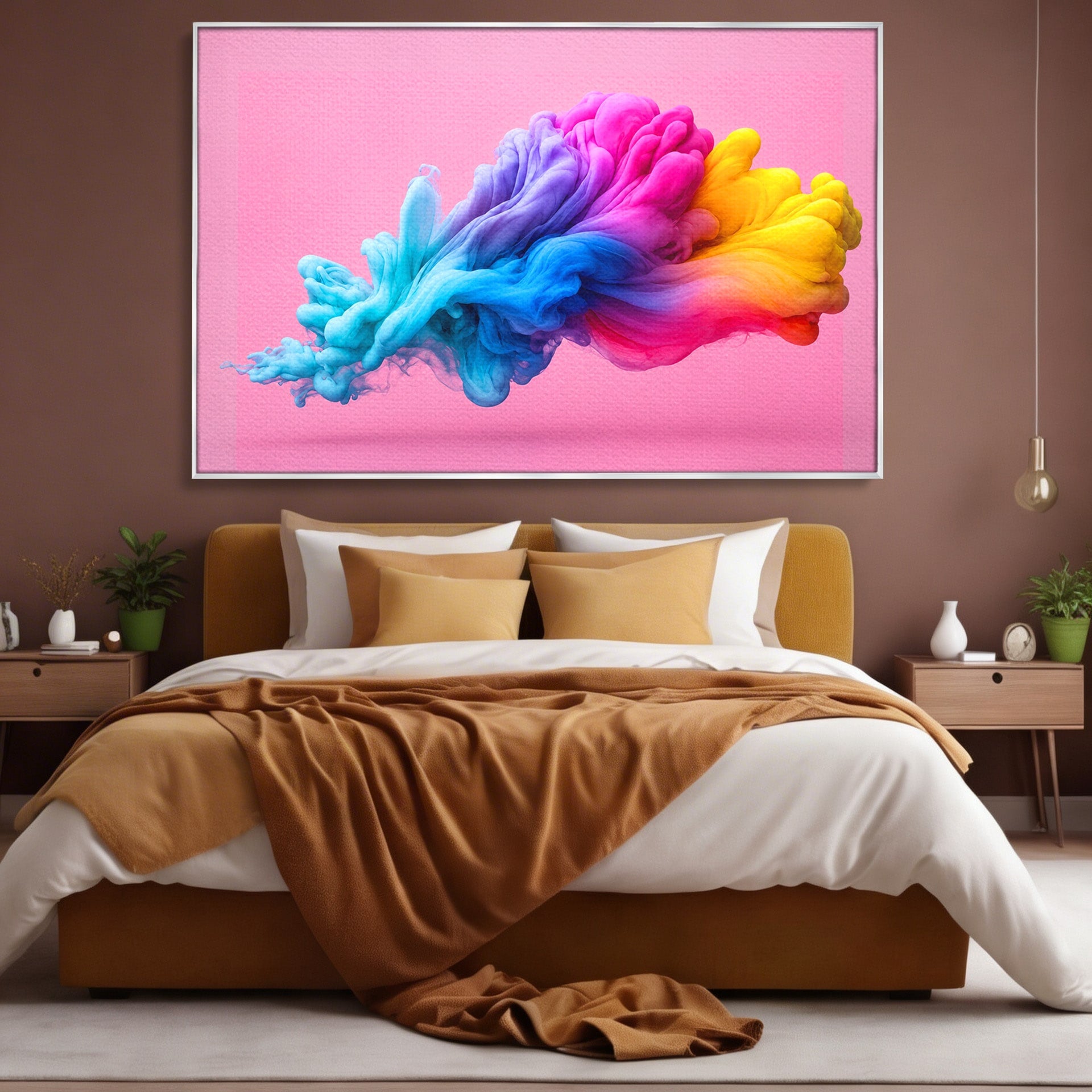 Tablou Canvas Premium LuxCanva® C1364, Explozie De Culoare, Abstract, Arta Moderna, Creativitate, Living, Birou, Culori Vibrante