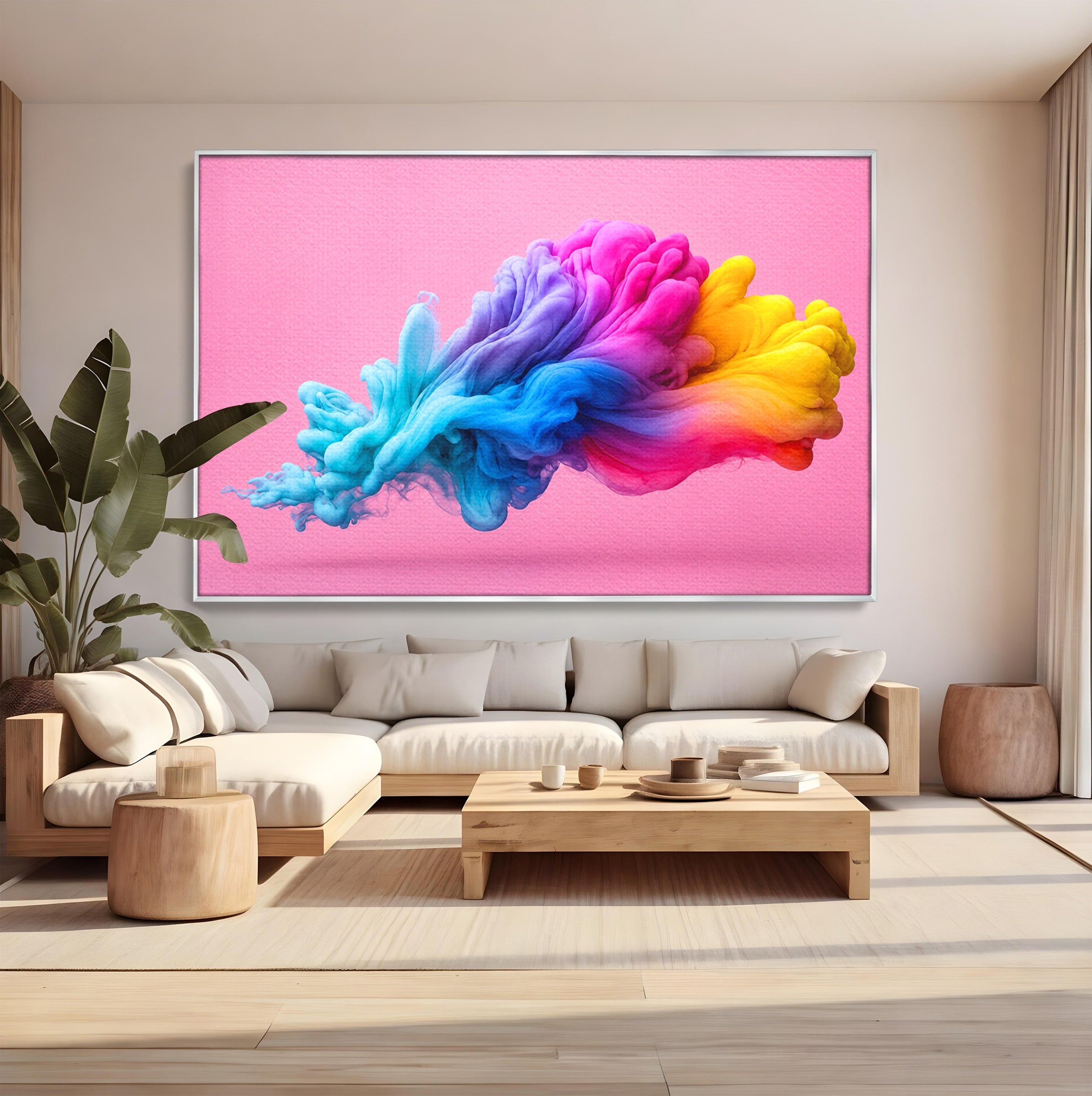 Tablou Canvas Premium LuxCanva® C1364, Explozie De Culoare, Abstract, Arta Moderna, Creativitate, Living, Birou, Culori Vibrante