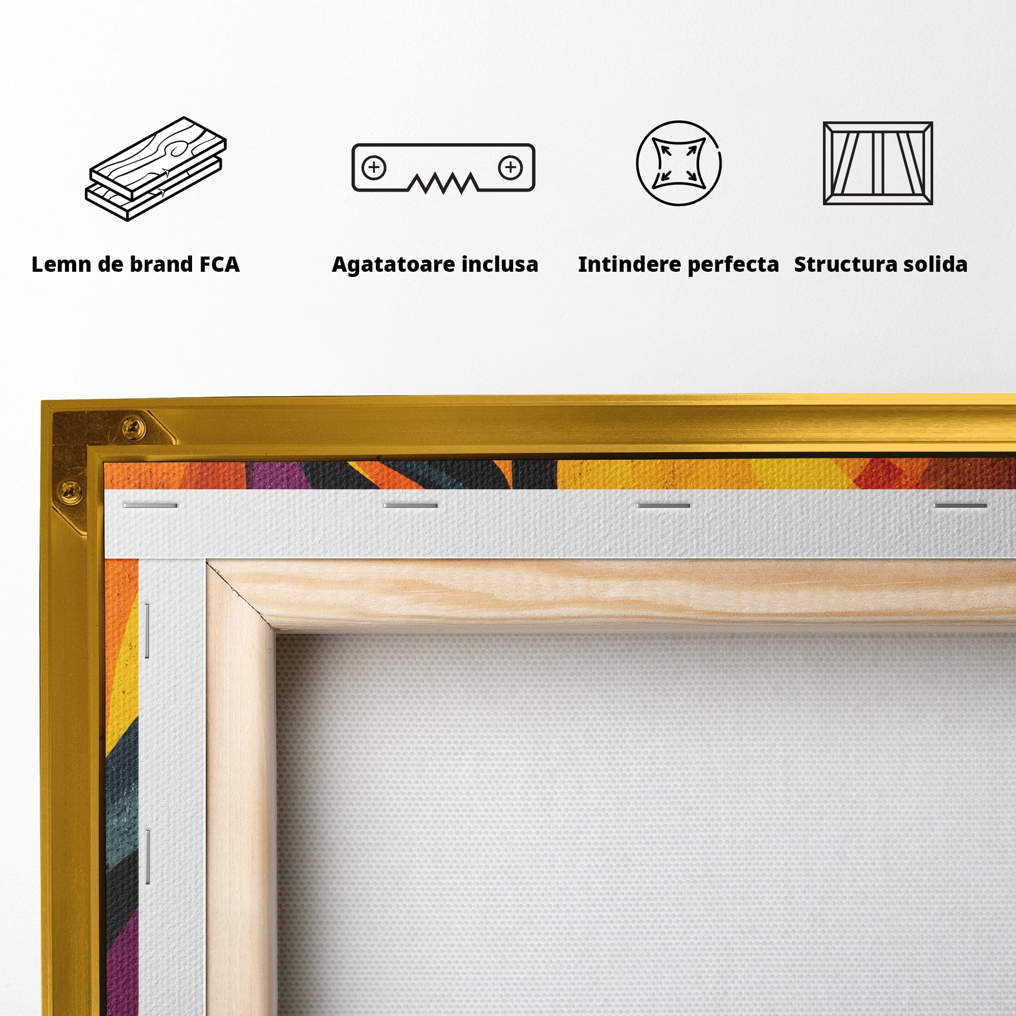 Tablou Canvas Premium LuxCanva® C1365, Silhouette Solara, Silhouette, Soare, Portret, Abstract, Living, Culori Vibrante