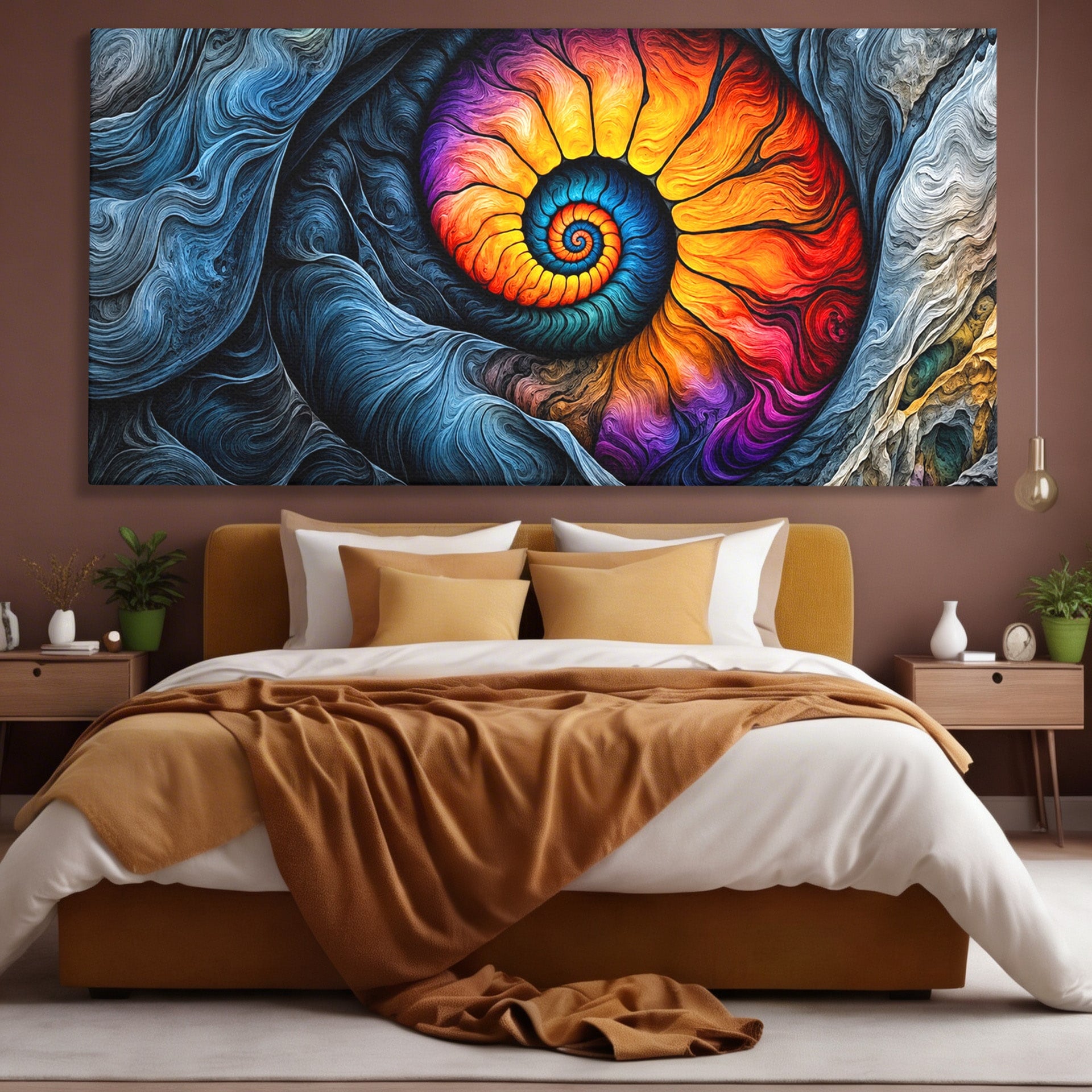 Tablou Canvas Premium LuxCanva® C1367, Spirala Infinitului, Spirala, Abstract, Mister, Vise, Dormitor, Living, Culori Vibrante