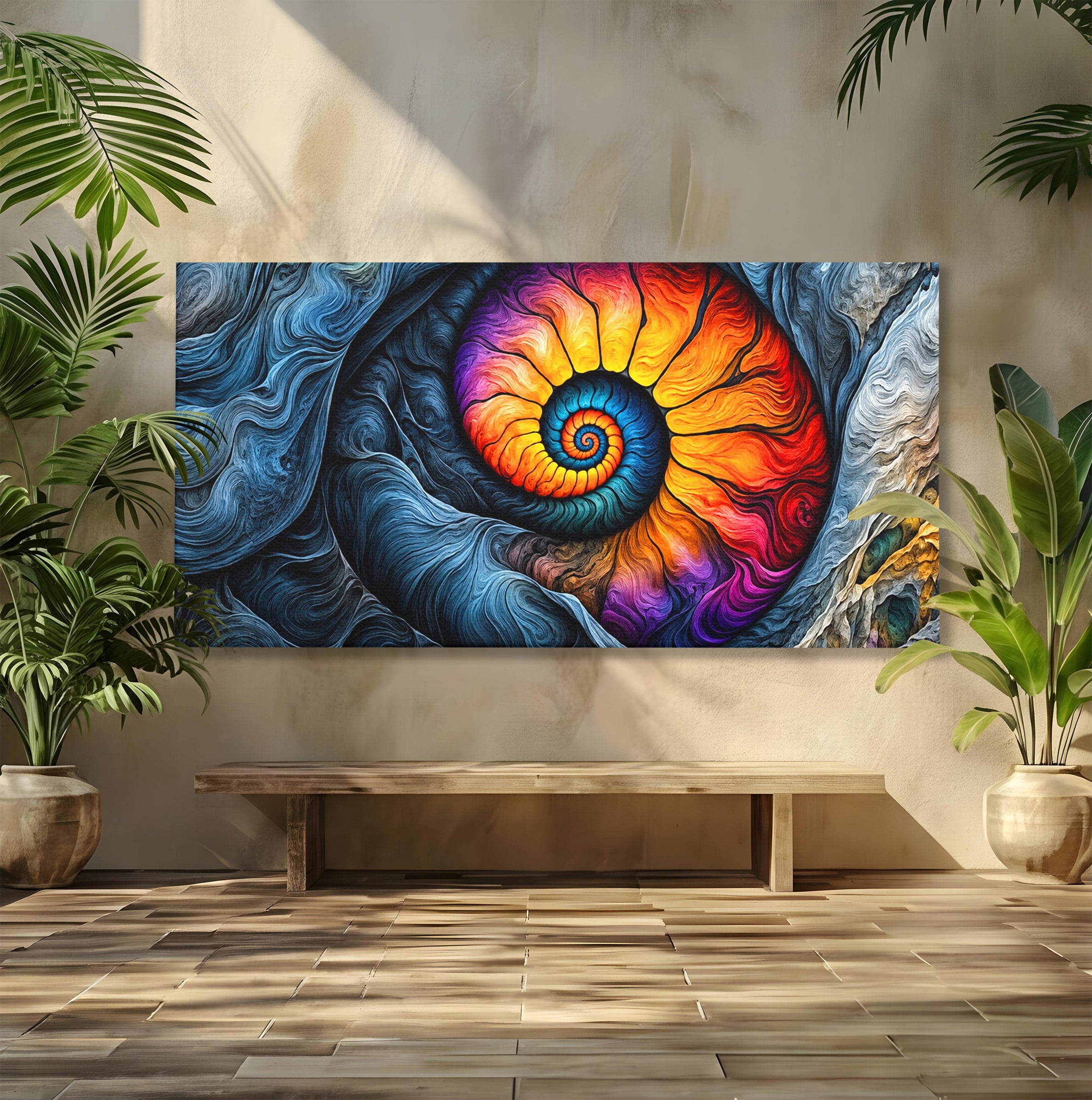 Tablou Canvas Premium LuxCanva® C1367, Spirala Infinitului, Spirala, Abstract, Mister, Vise, Dormitor, Living, Culori Vibrante