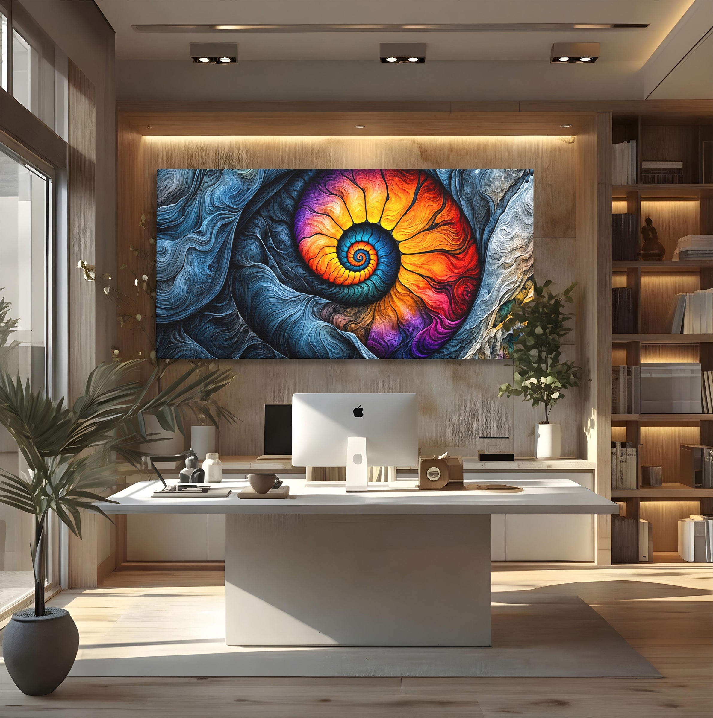 Tablou Canvas Premium LuxCanva® C1367, Spirala Infinitului, Spirala, Abstract, Mister, Vise, Dormitor, Living, Culori Vibrante
