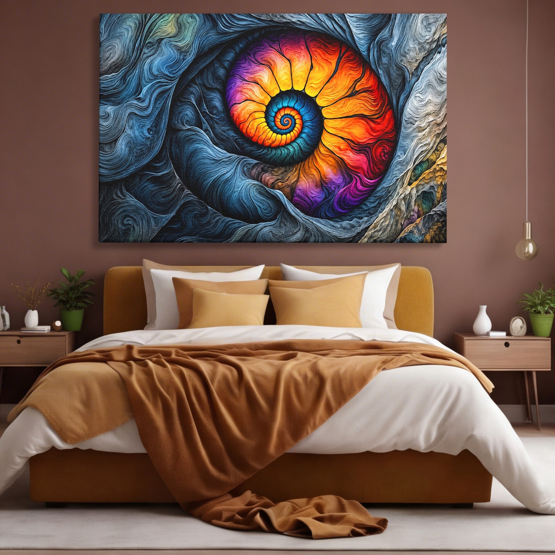 Tablou Canvas Premium LuxCanva® C1367, Spirala Infinitului, Spirala, Abstract, Mister, Vise, Dormitor, Living, Culori Vibrante