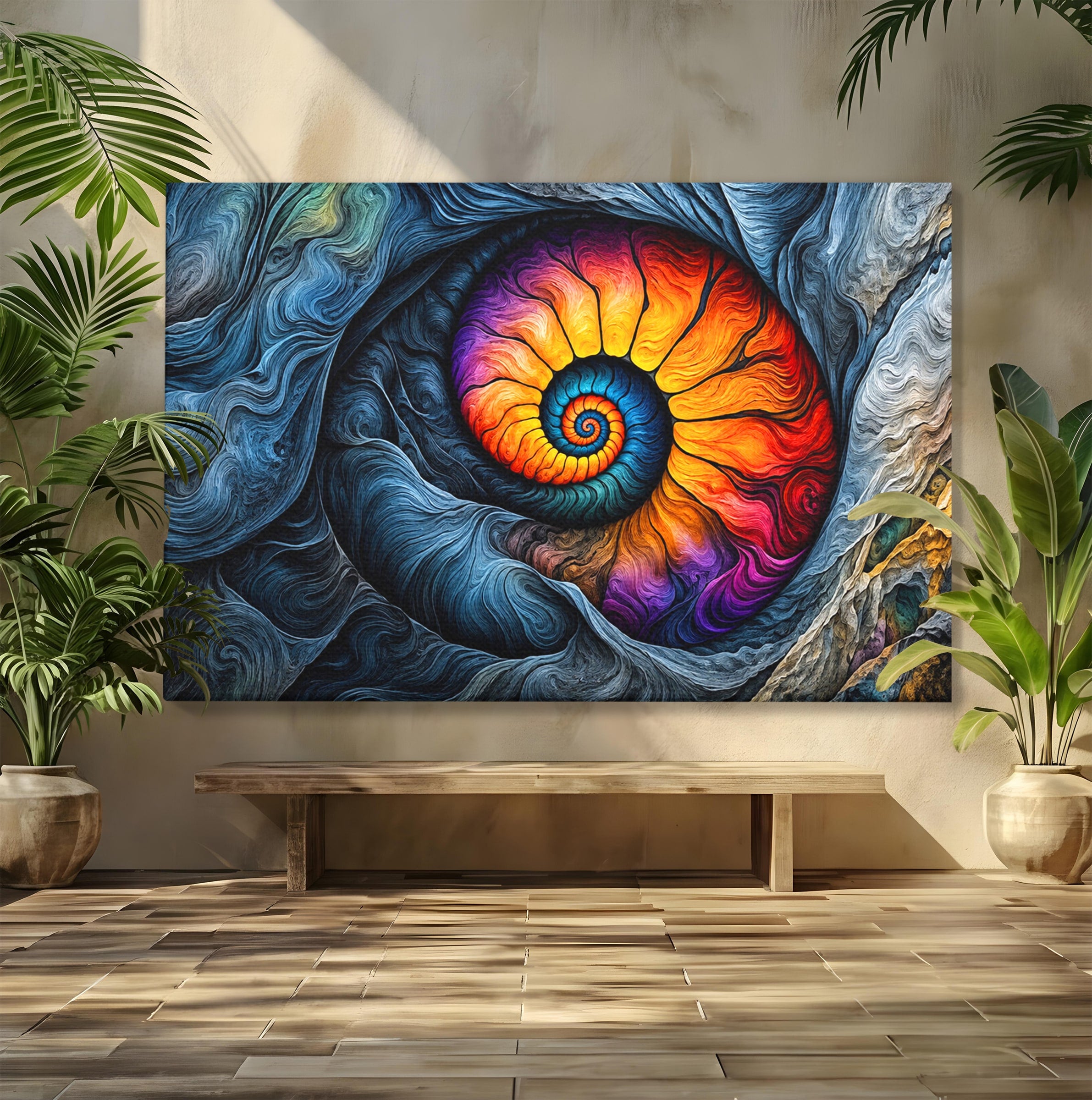 Tablou Canvas Premium LuxCanva® C1367, Spirala Infinitului, Spirala, Abstract, Mister, Vise, Dormitor, Living, Culori Vibrante