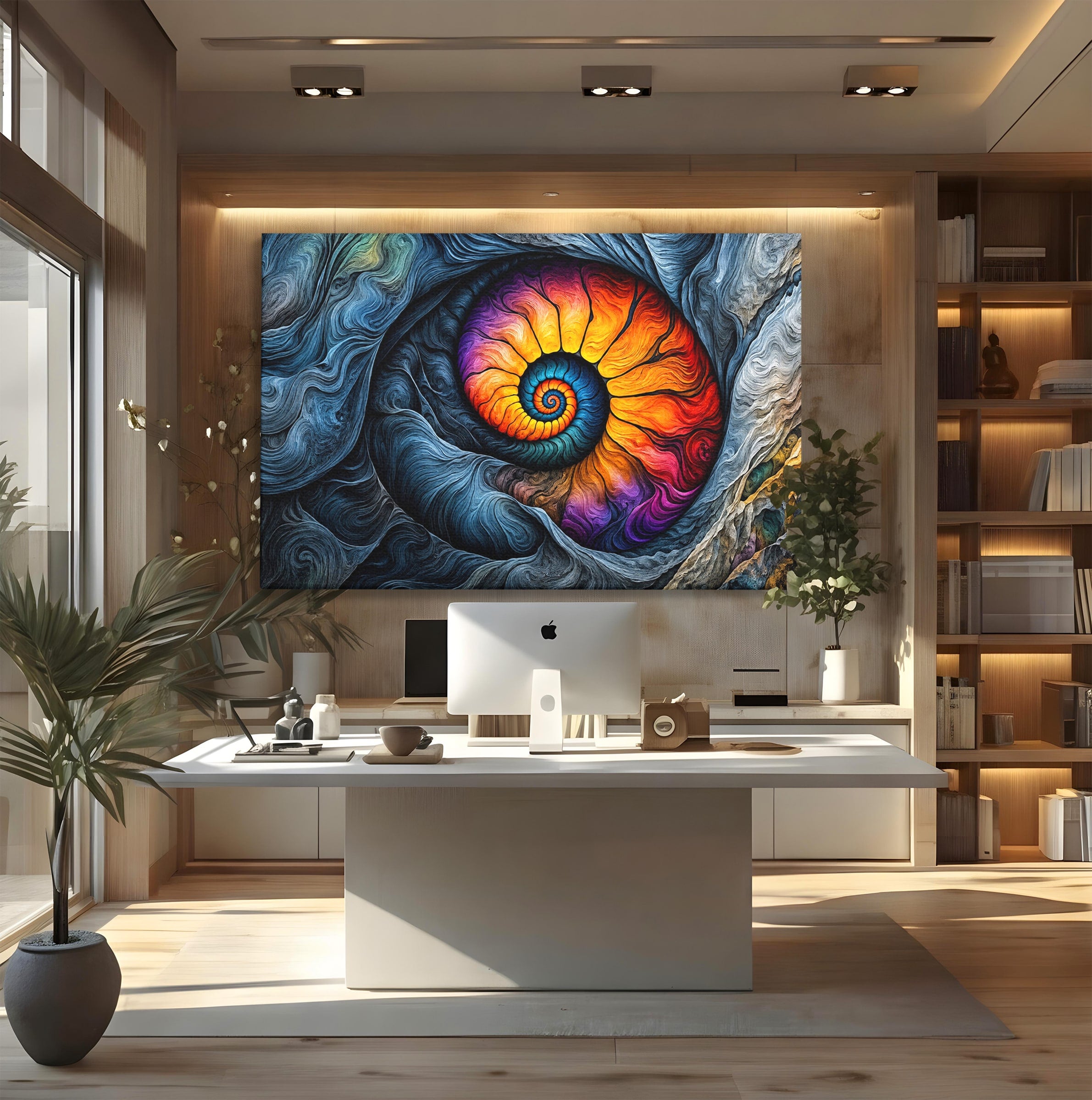 Tablou Canvas Premium LuxCanva® C1367, Spirala Infinitului, Spirala, Abstract, Mister, Vise, Dormitor, Living, Culori Vibrante