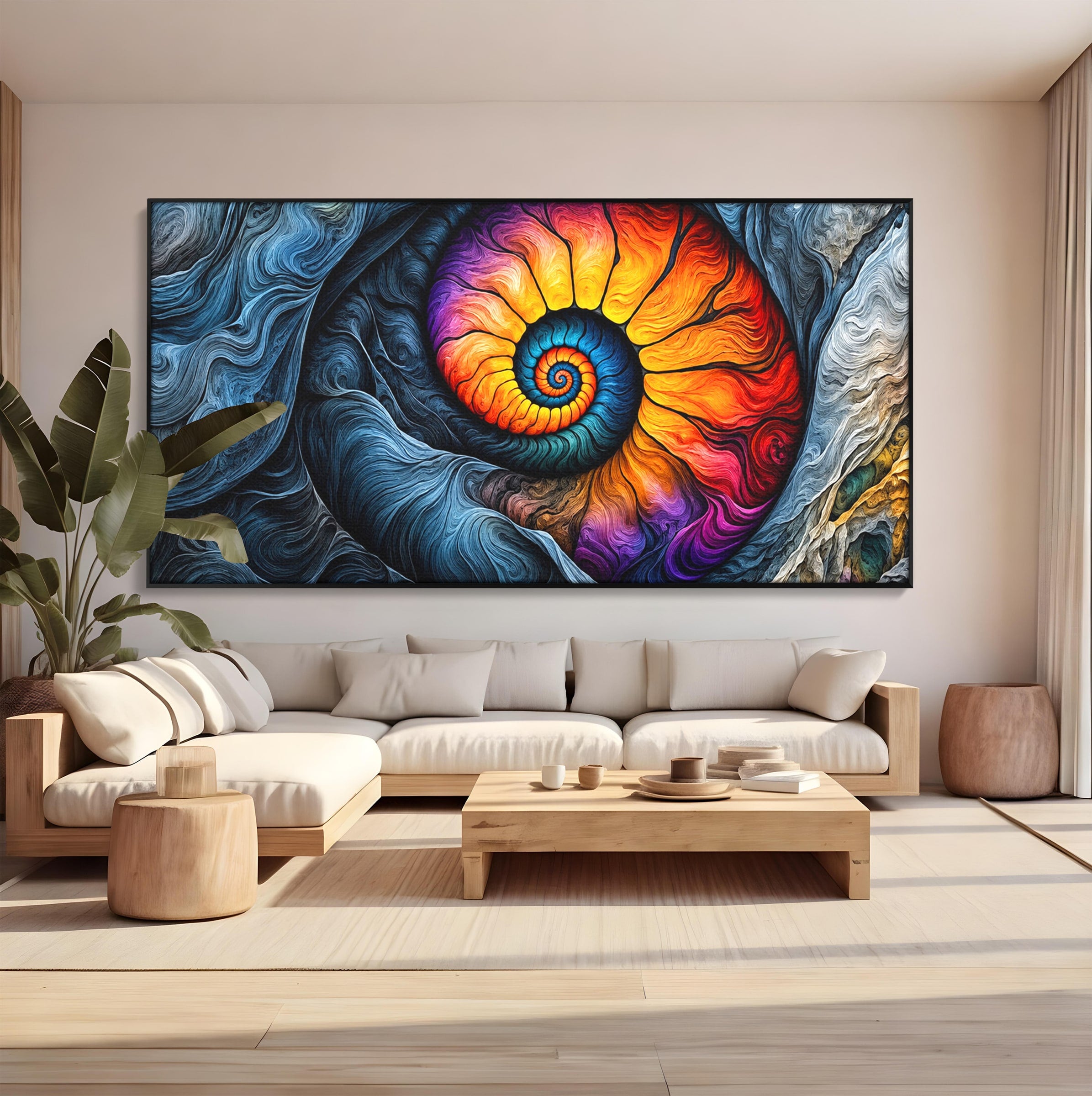 Tablou Canvas Premium LuxCanva® C1367, Spirala Infinitului, Spirala, Abstract, Mister, Vise, Dormitor, Living, Culori Vibrante