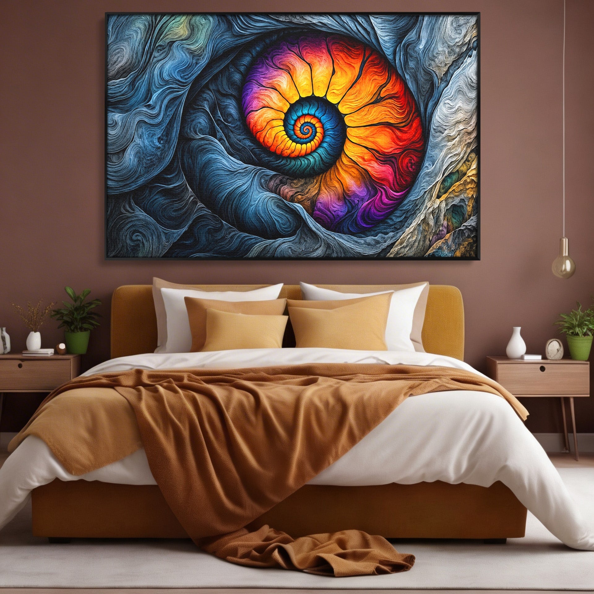 Tablou Canvas Premium LuxCanva® C1367, Spirala Infinitului, Spirala, Abstract, Mister, Vise, Dormitor, Living, Culori Vibrante