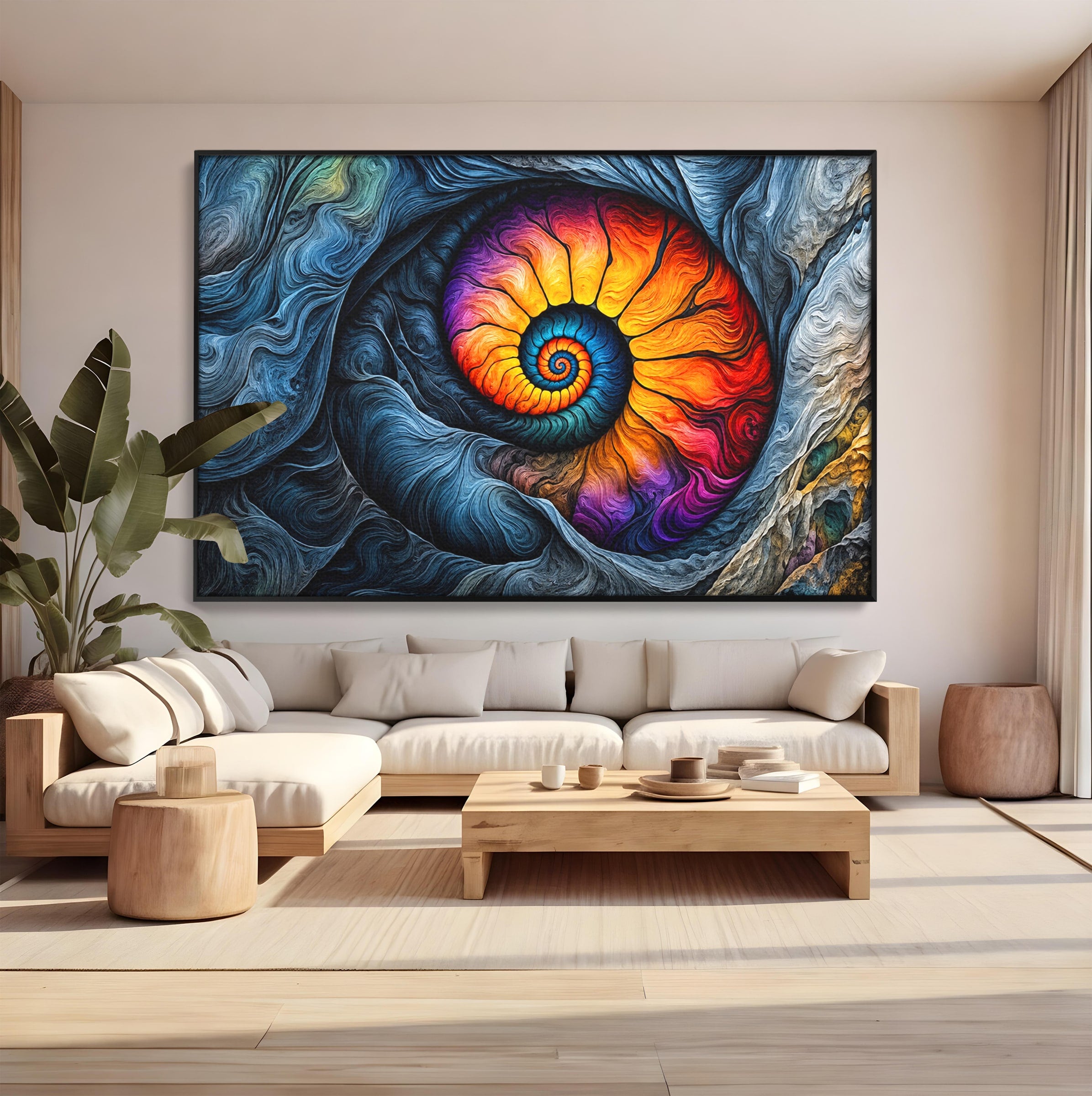 Tablou Canvas Premium LuxCanva® C1367, Spirala Infinitului, Spirala, Abstract, Mister, Vise, Dormitor, Living, Culori Vibrante