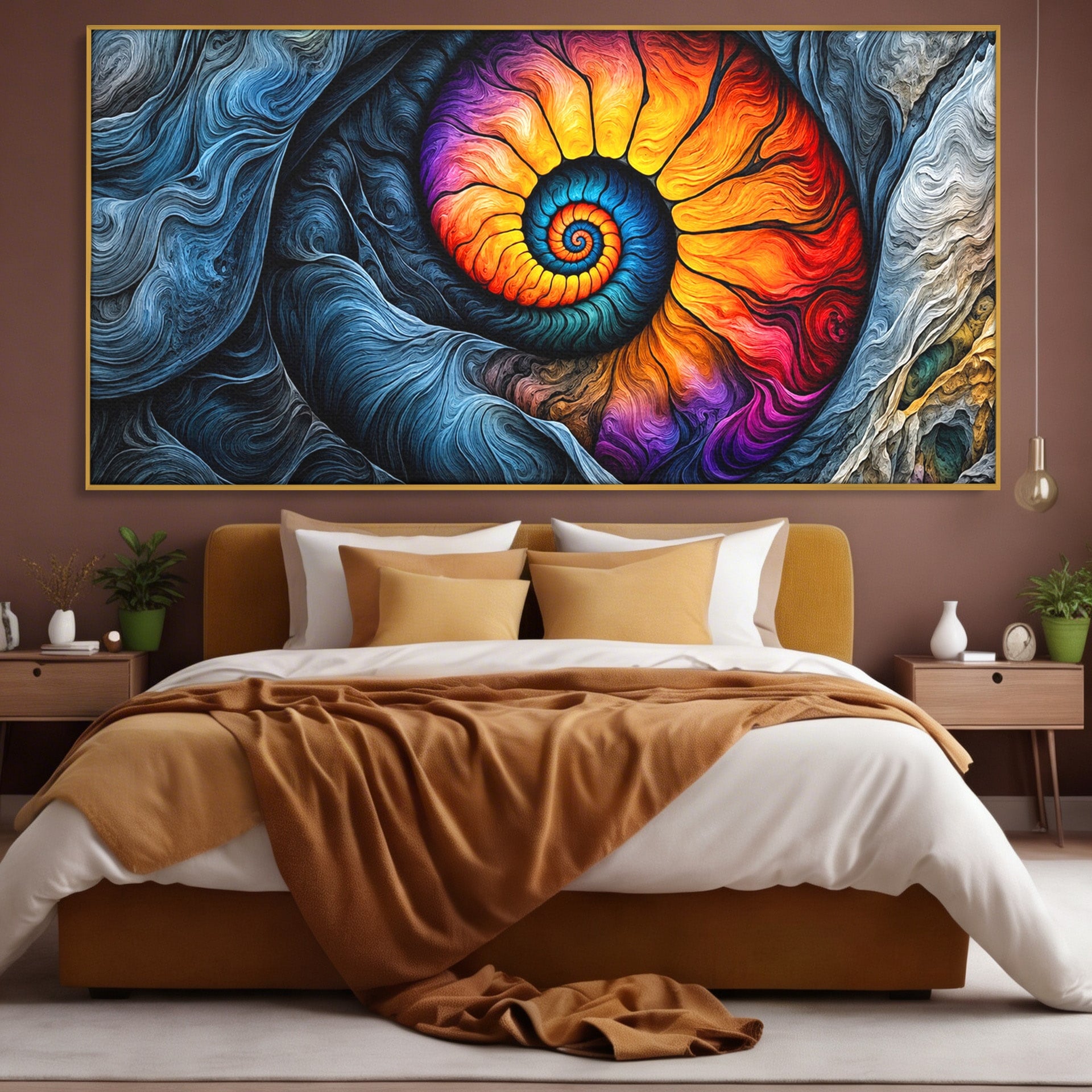Tablou Canvas Premium LuxCanva® C1367, Spirala Infinitului, Spirala, Abstract, Mister, Vise, Dormitor, Living, Culori Vibrante