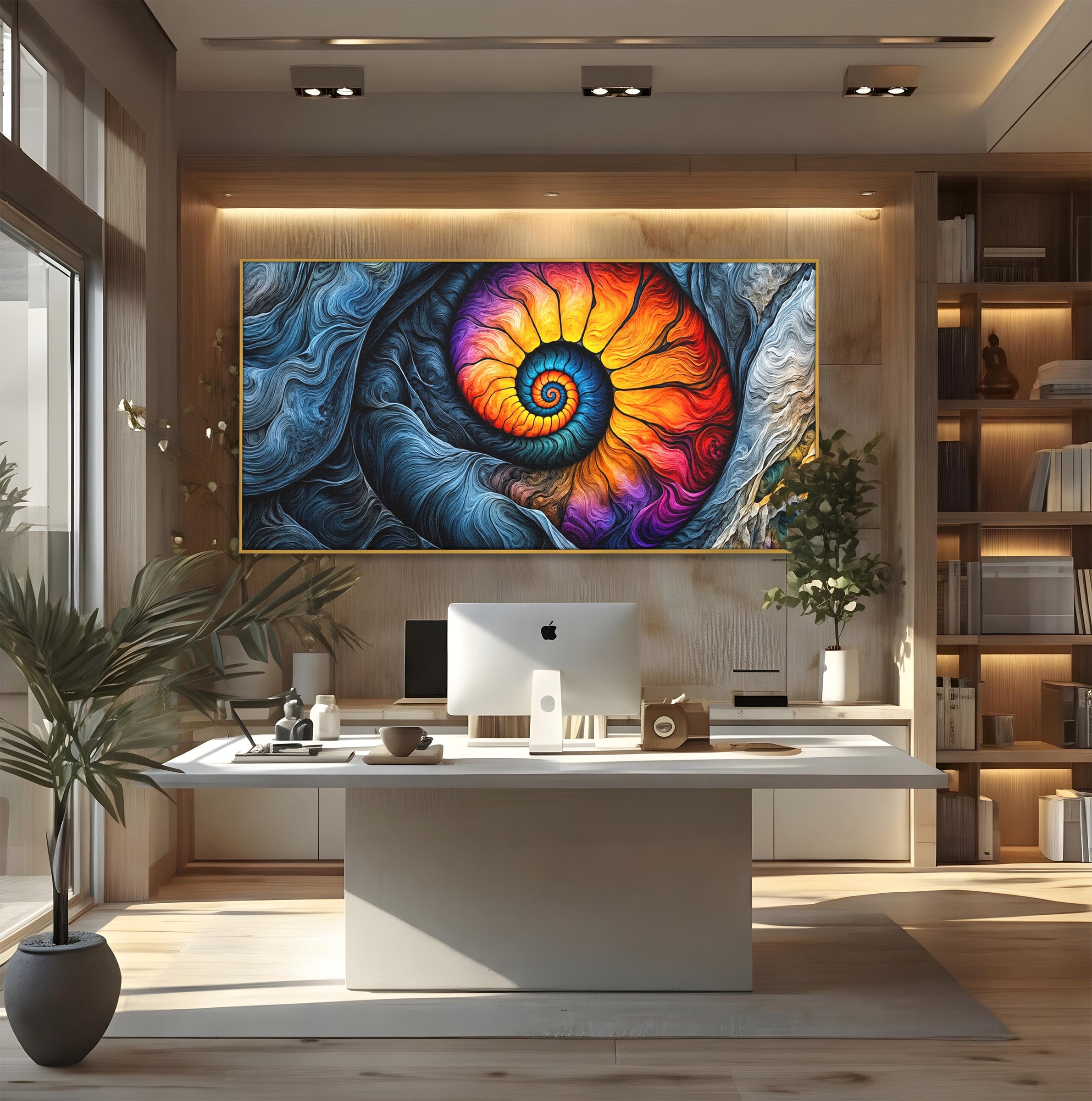Tablou Canvas Premium LuxCanva® C1367, Spirala Infinitului, Spirala, Abstract, Mister, Vise, Dormitor, Living, Culori Vibrante