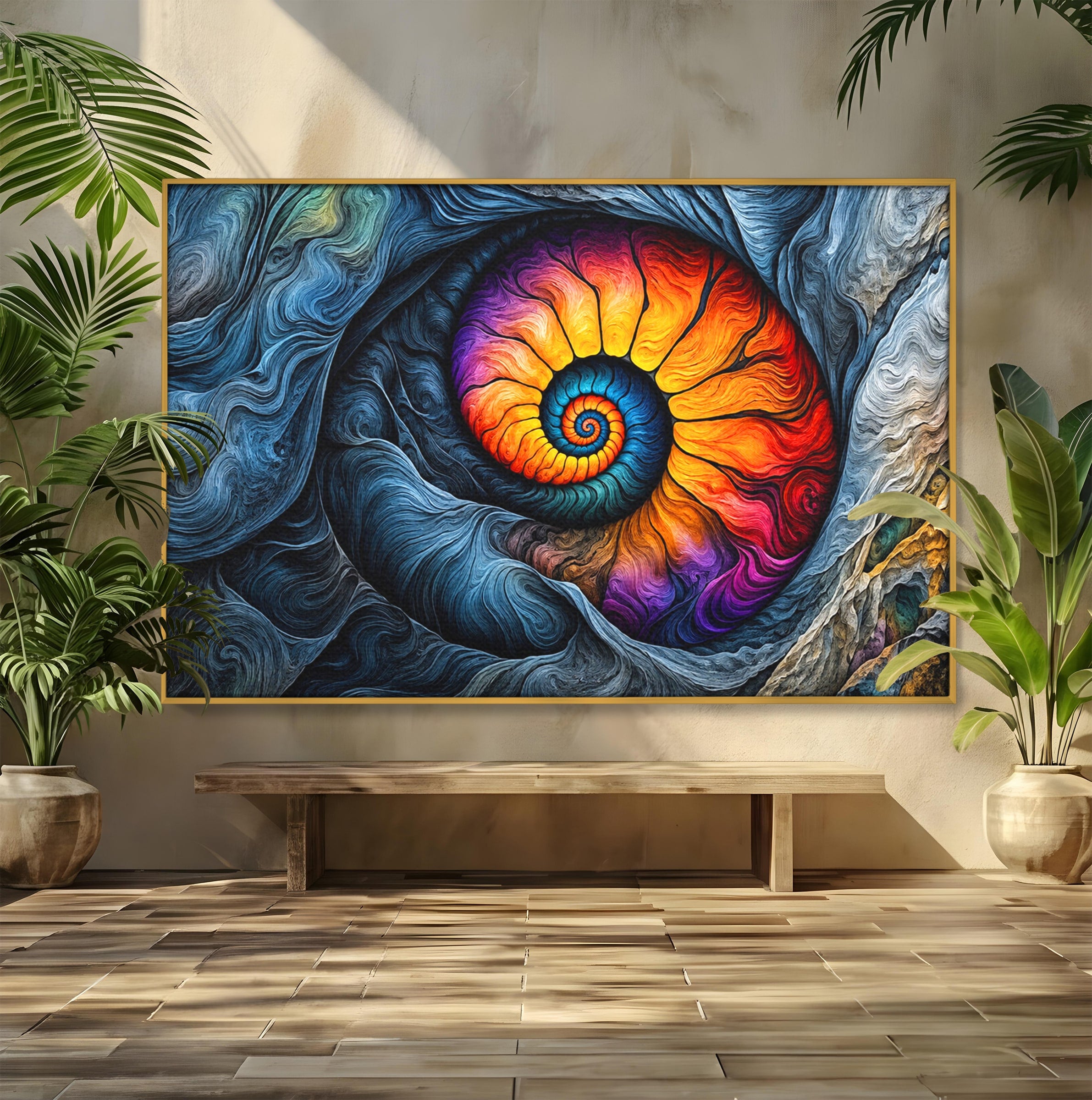 Tablou Canvas Premium LuxCanva® C1367, Spirala Infinitului, Spirala, Abstract, Mister, Vise, Dormitor, Living, Culori Vibrante