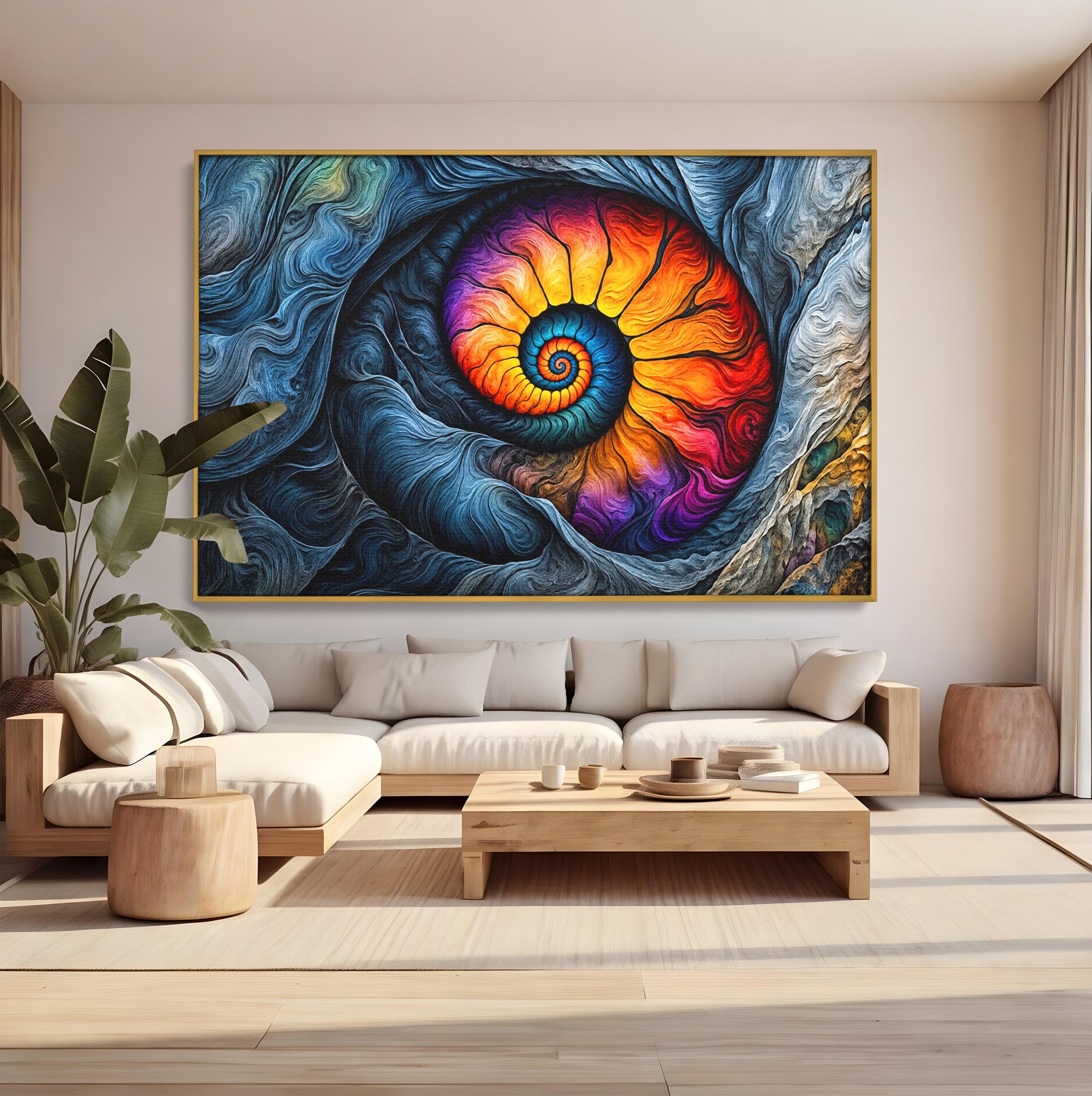 Tablou Canvas Premium LuxCanva® C1367, Spirala Infinitului, Spirala, Abstract, Mister, Vise, Dormitor, Living, Culori Vibrante
