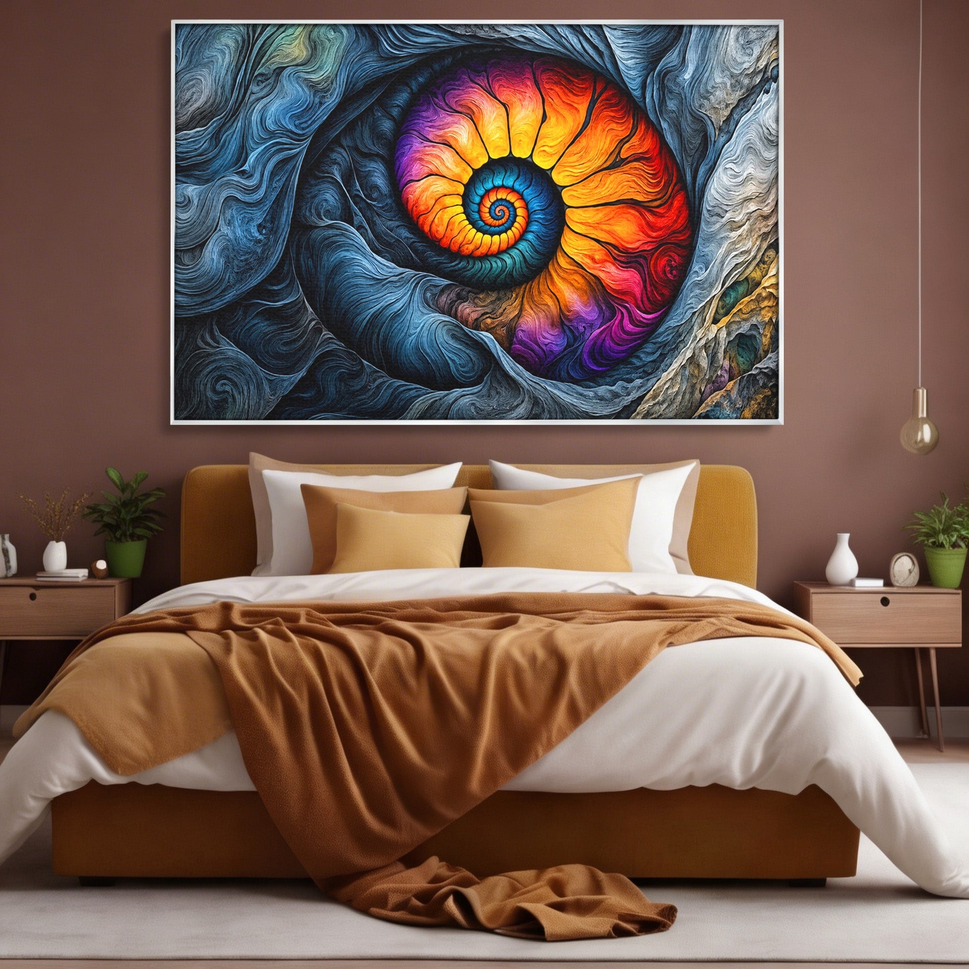 Tablou Canvas Premium LuxCanva® C1367, Spirala Infinitului, Spirala, Abstract, Mister, Vise, Dormitor, Living, Culori Vibrante