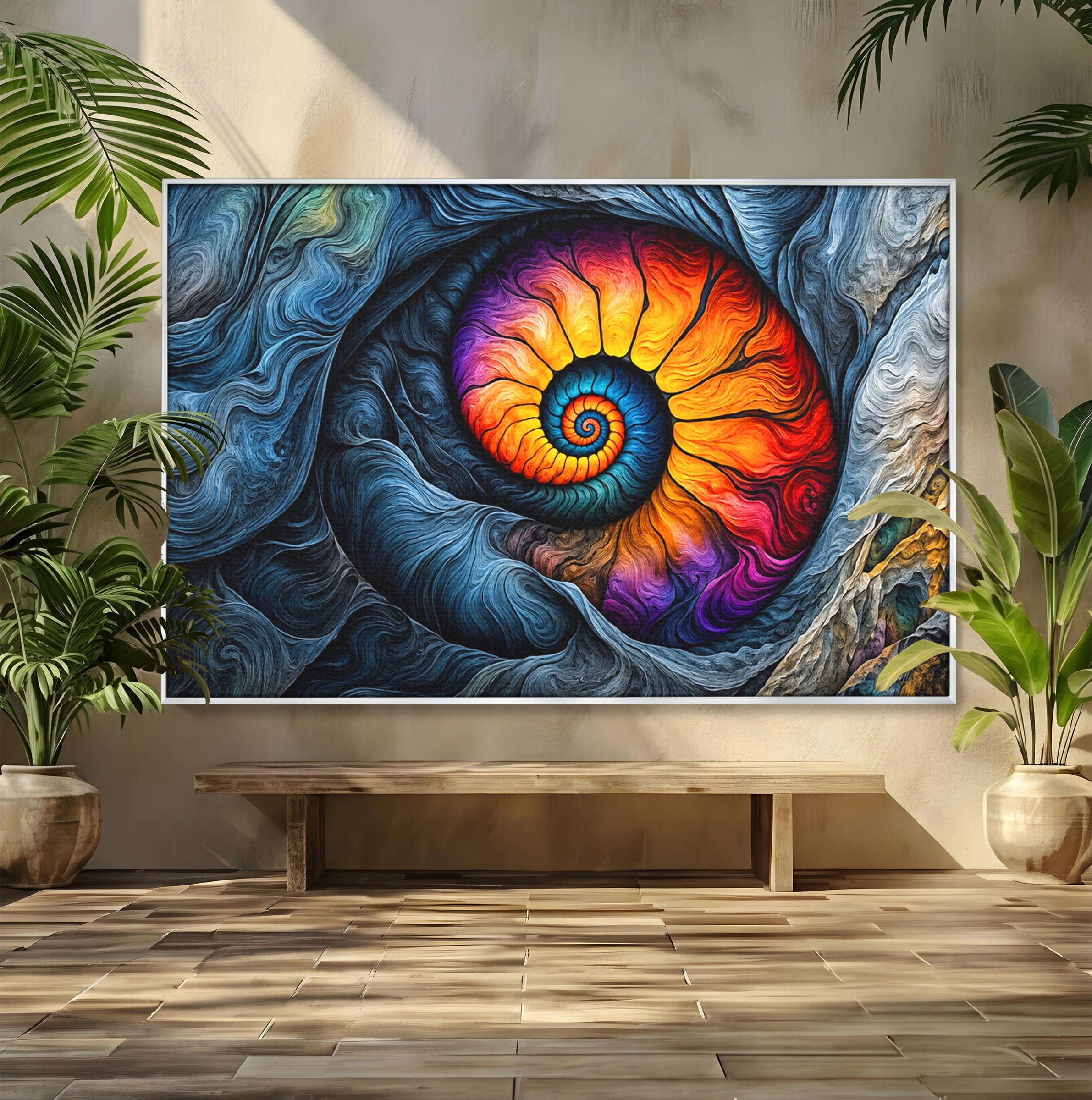 Tablou Canvas Premium LuxCanva® C1367, Spirala Infinitului, Spirala, Abstract, Mister, Vise, Dormitor, Living, Culori Vibrante