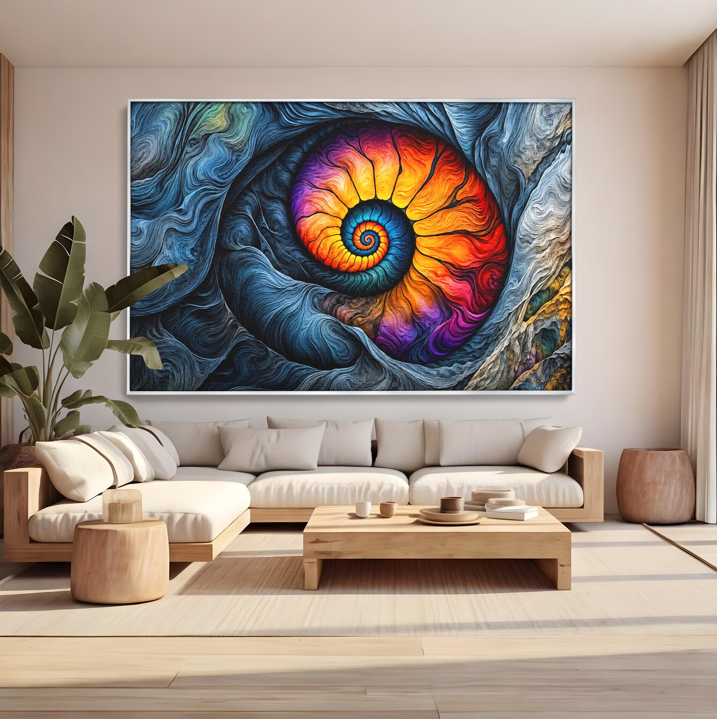 Tablou Canvas Premium LuxCanva® C1367, Spirala Infinitului, Spirala, Abstract, Mister, Vise, Dormitor, Living, Culori Vibrante