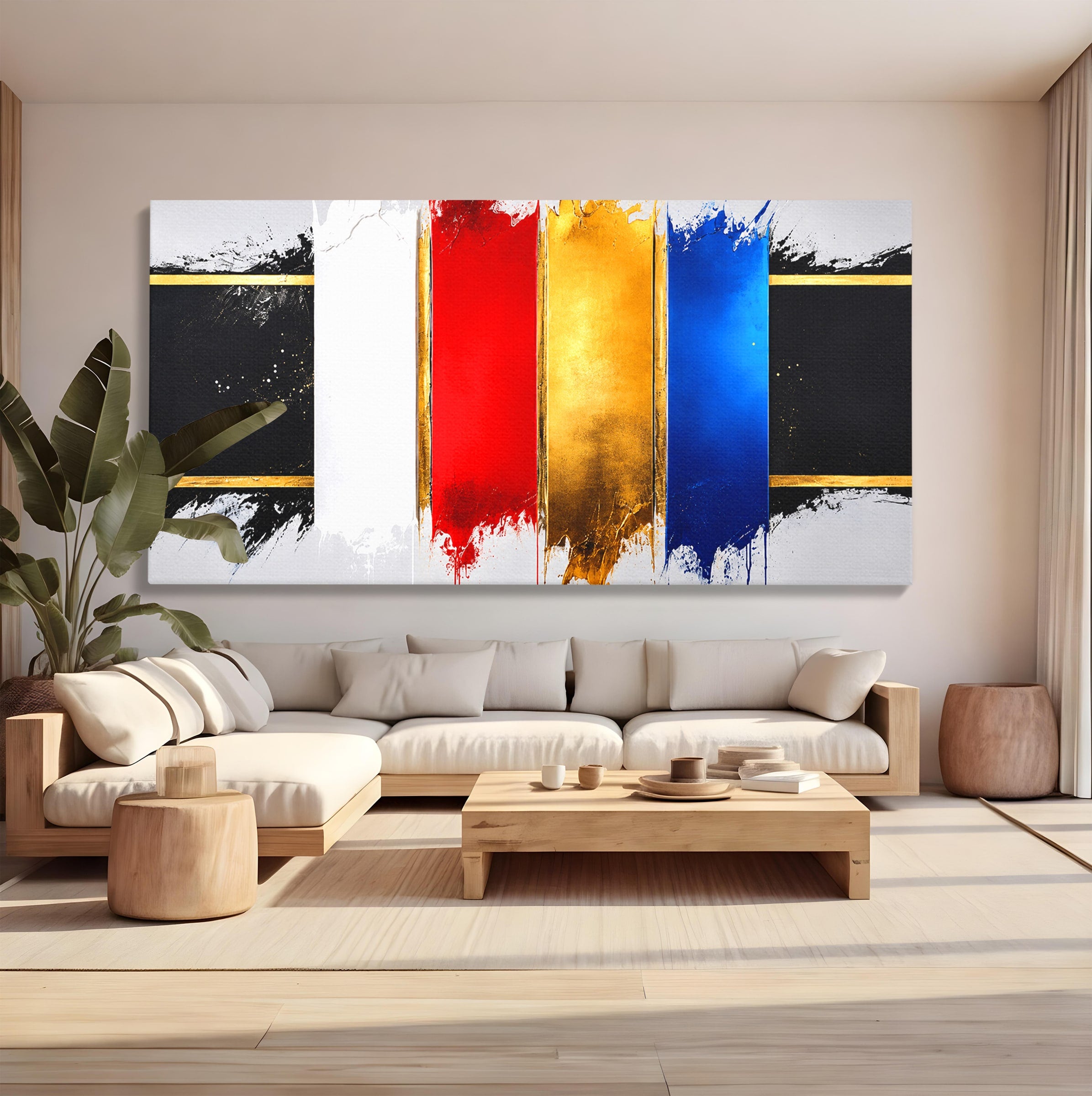 Tablou Canvas Premium LuxCanva® C1368, Armonie Abstracta, Abstract, Arta, Modern, Living, Birou, Culori Vibrante