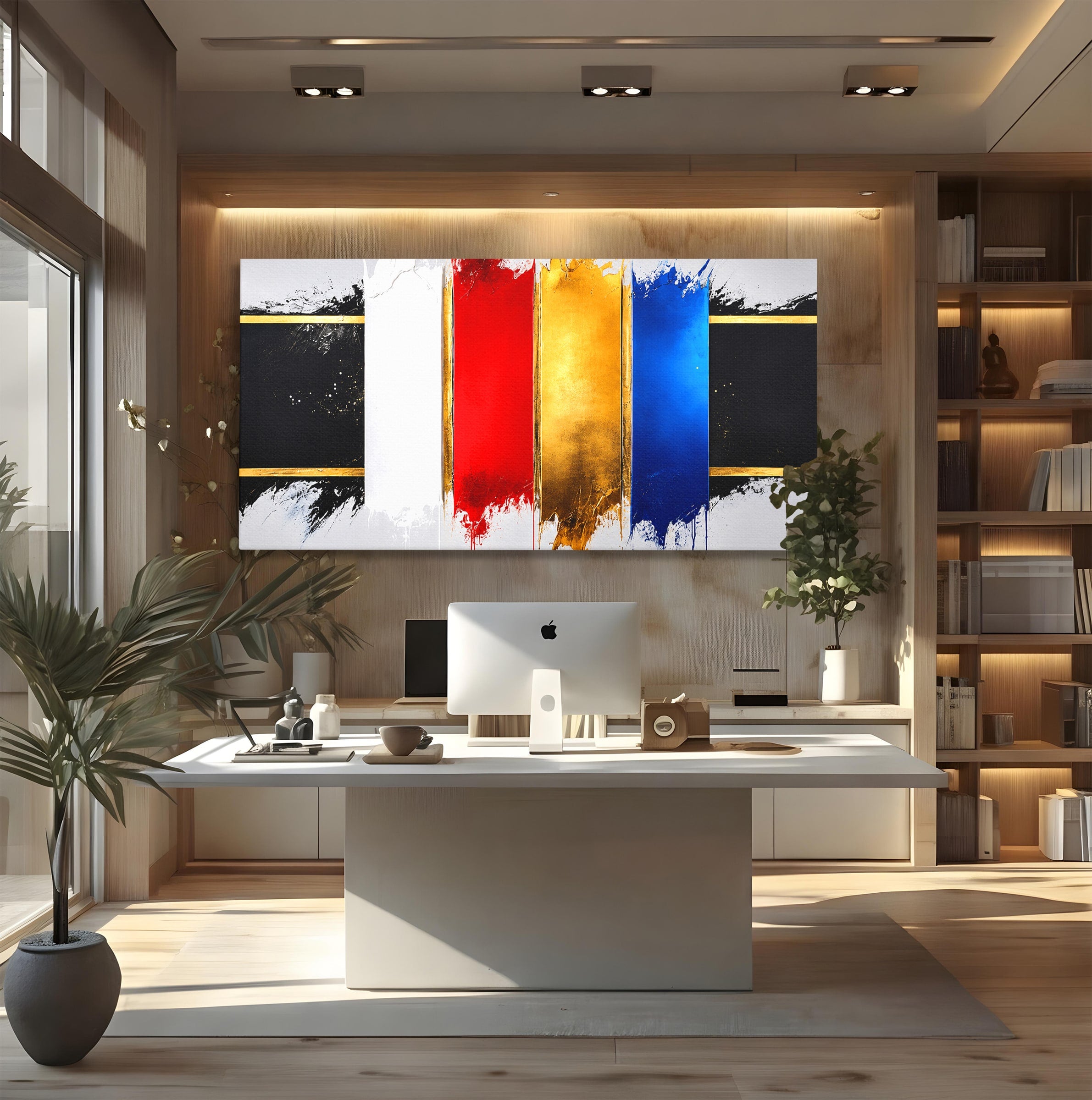 Tablou Canvas Premium LuxCanva® C1368, Armonie Abstracta, Abstract, Arta, Modern, Living, Birou, Culori Vibrante