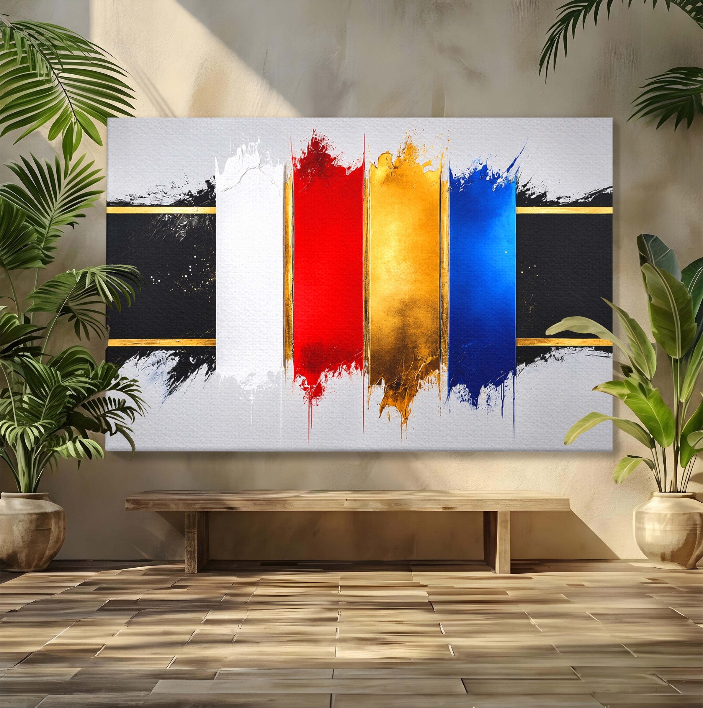 Tablou Canvas Premium LuxCanva® C1368, Armonie Abstracta, Abstract, Arta, Modern, Living, Birou, Culori Vibrante