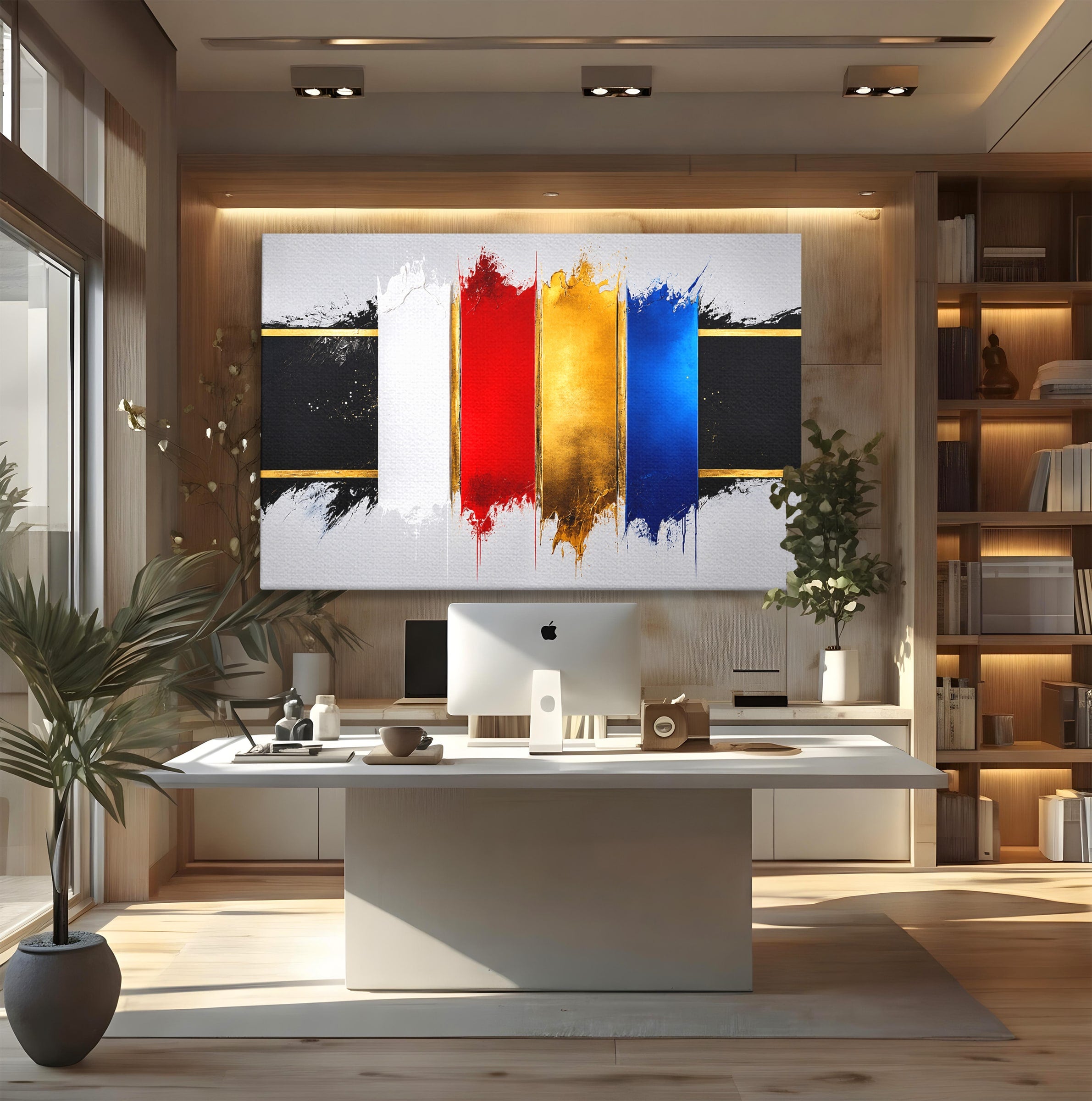 Tablou Canvas Premium LuxCanva® C1368, Armonie Abstracta, Abstract, Arta, Modern, Living, Birou, Culori Vibrante