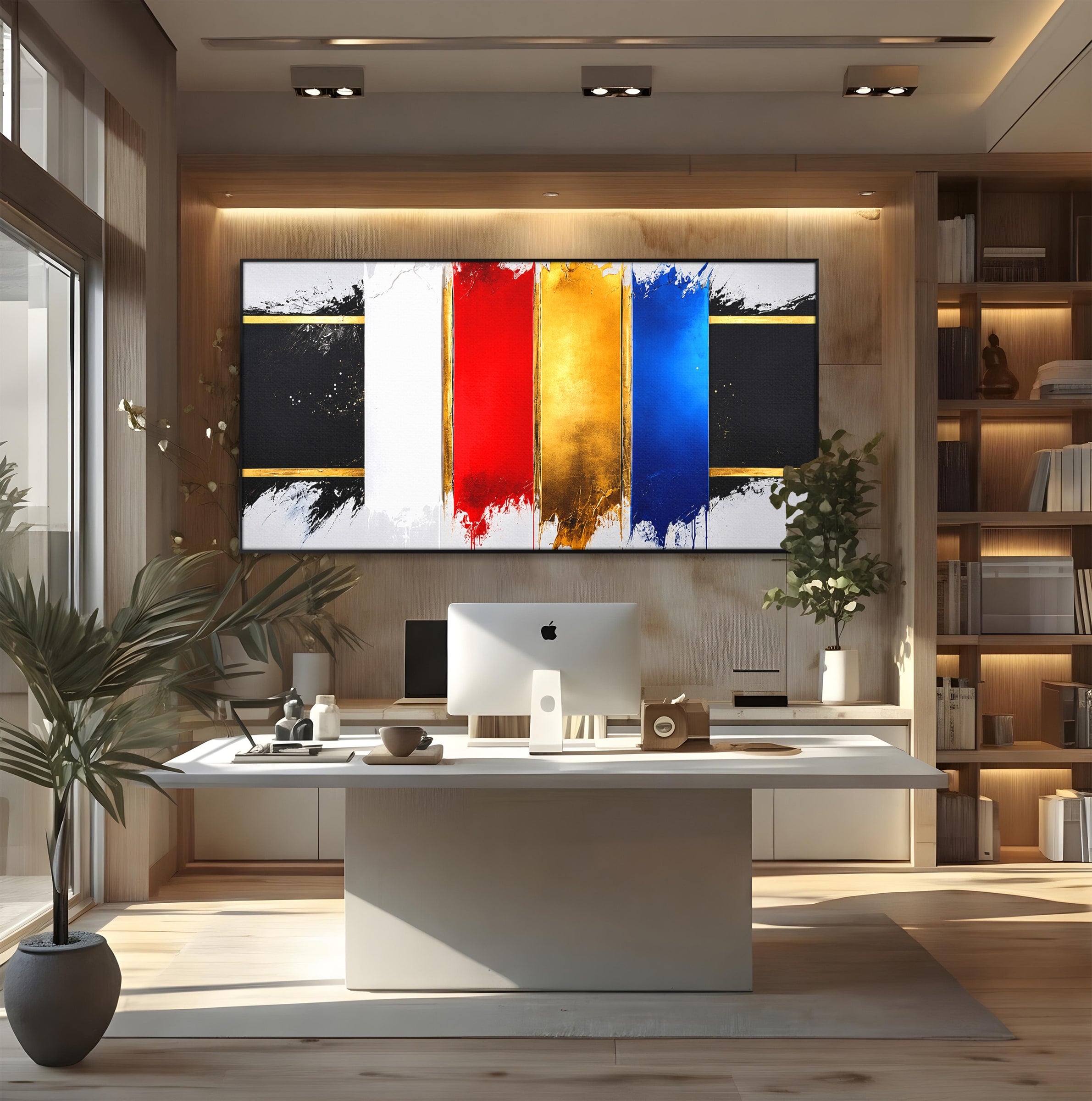 Tablou Canvas Premium LuxCanva® C1368, Armonie Abstracta, Abstract, Arta, Modern, Living, Birou, Culori Vibrante