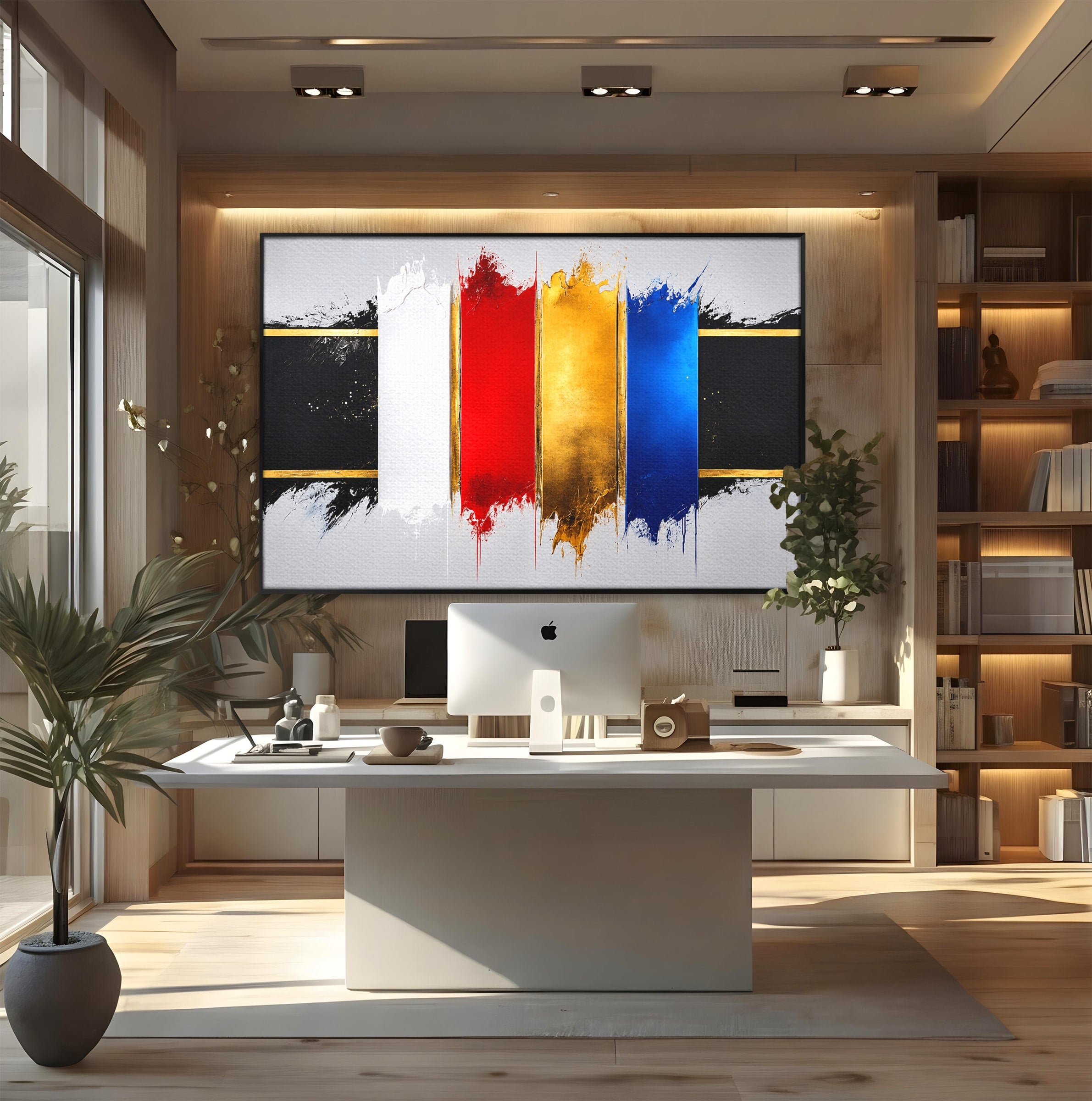 Tablou Canvas Premium LuxCanva® C1368, Armonie Abstracta, Abstract, Arta, Modern, Living, Birou, Culori Vibrante