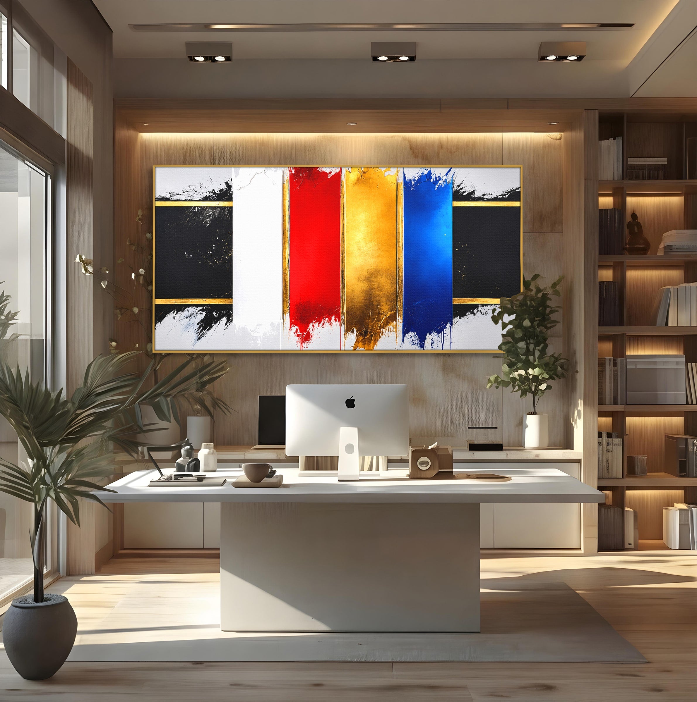 Tablou Canvas Premium LuxCanva® C1368, Armonie Abstracta, Abstract, Arta, Modern, Living, Birou, Culori Vibrante