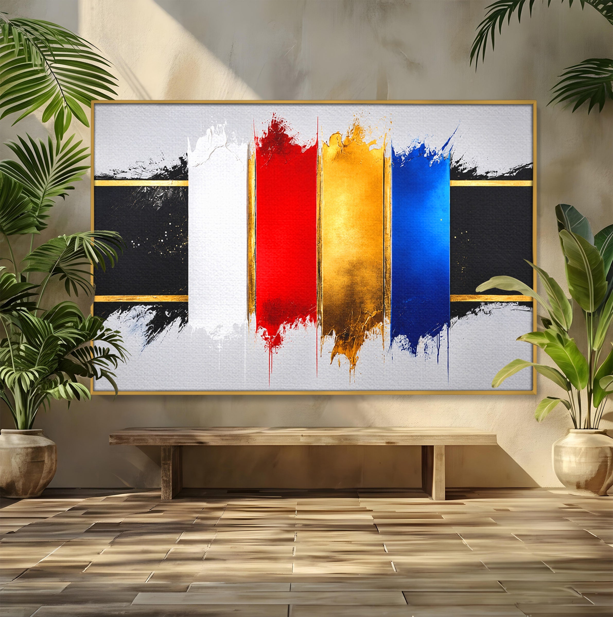 Tablou Canvas Premium LuxCanva® C1368, Armonie Abstracta, Abstract, Arta, Modern, Living, Birou, Culori Vibrante