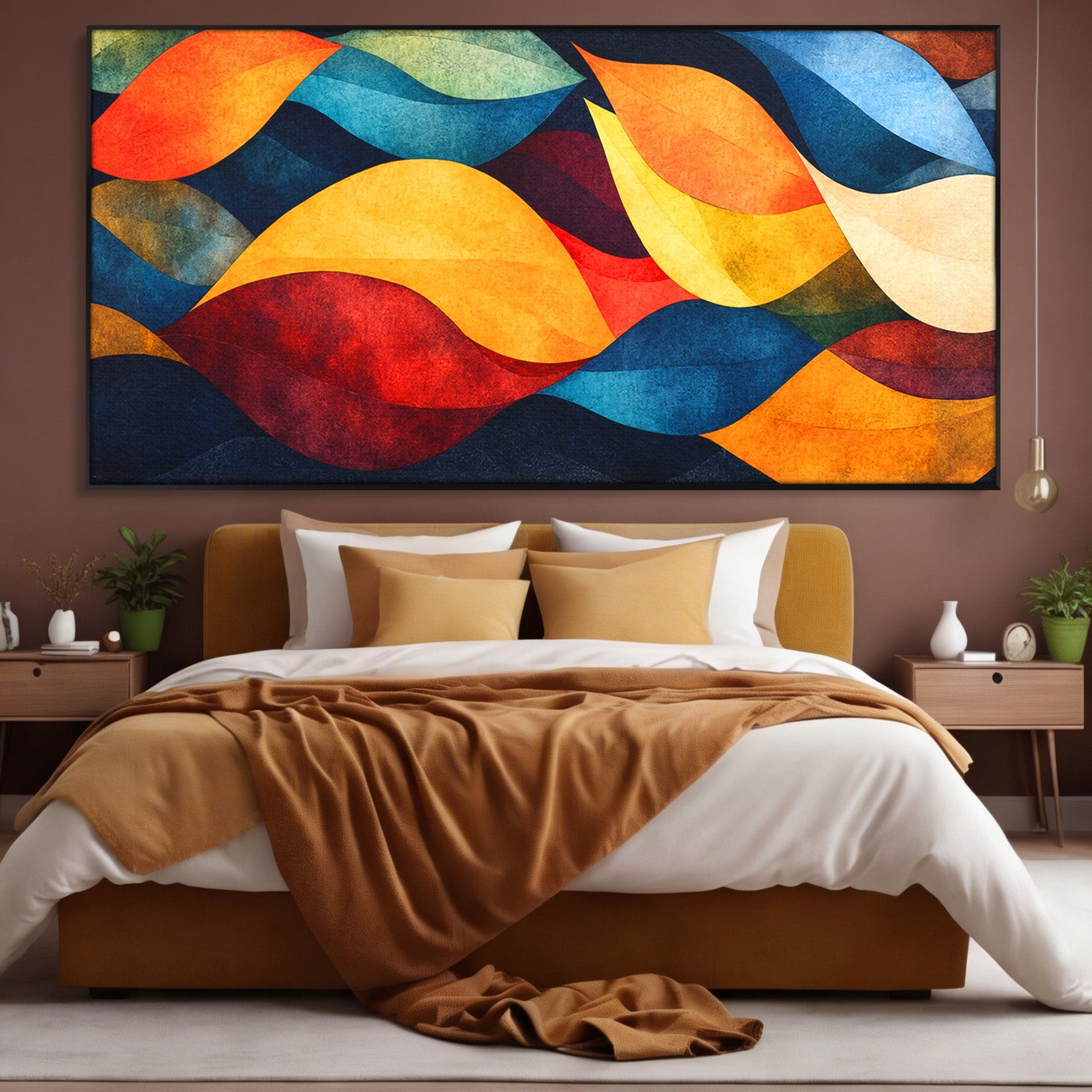 Tablou Canvas Premium LuxCanva® C1369, Valuri Abstracte, Abstract, Valuri, Modern, Arta, Living, Culori Vibrante