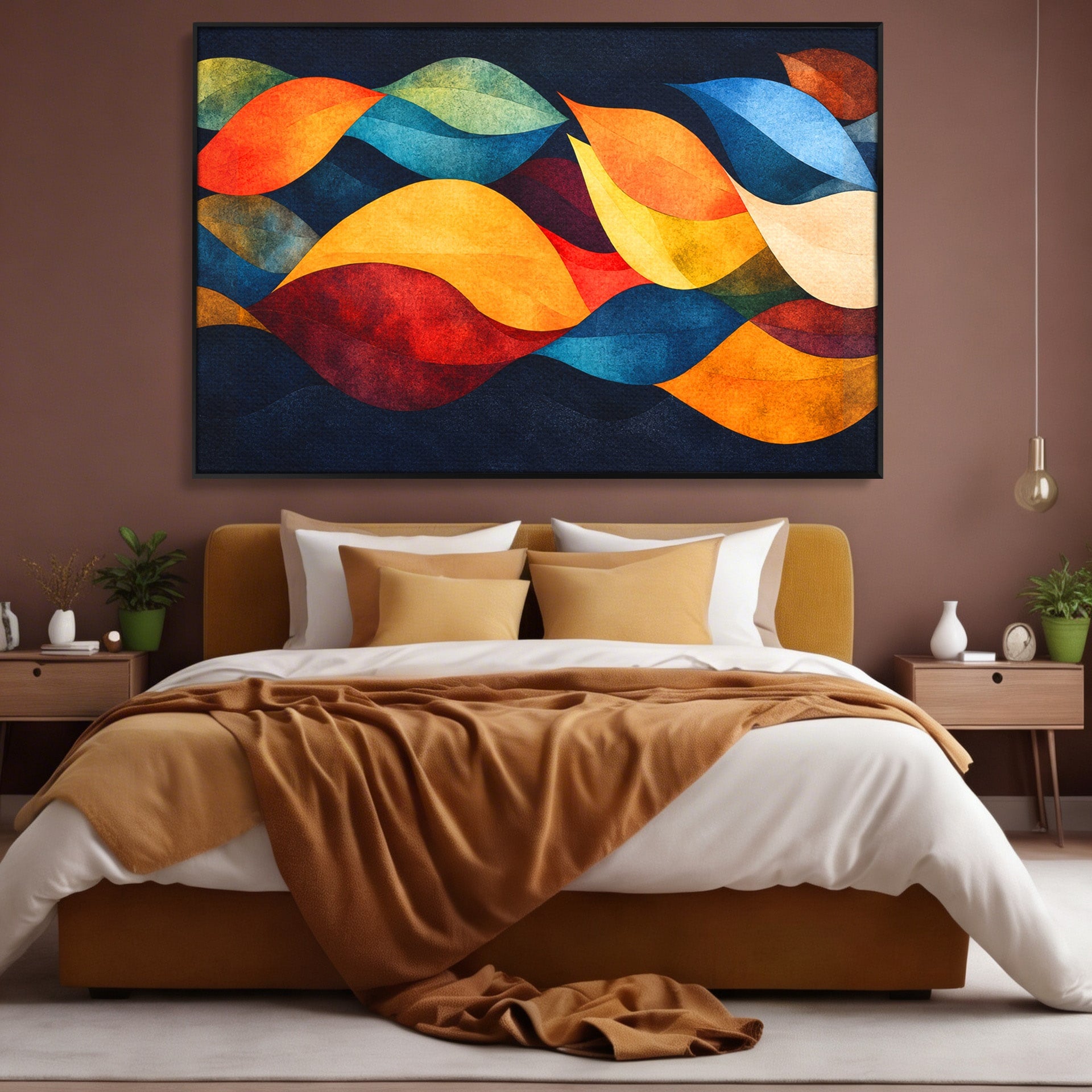 Tablou Canvas Premium LuxCanva® C1369, Valuri Abstracte, Abstract, Valuri, Modern, Arta, Living, Culori Vibrante