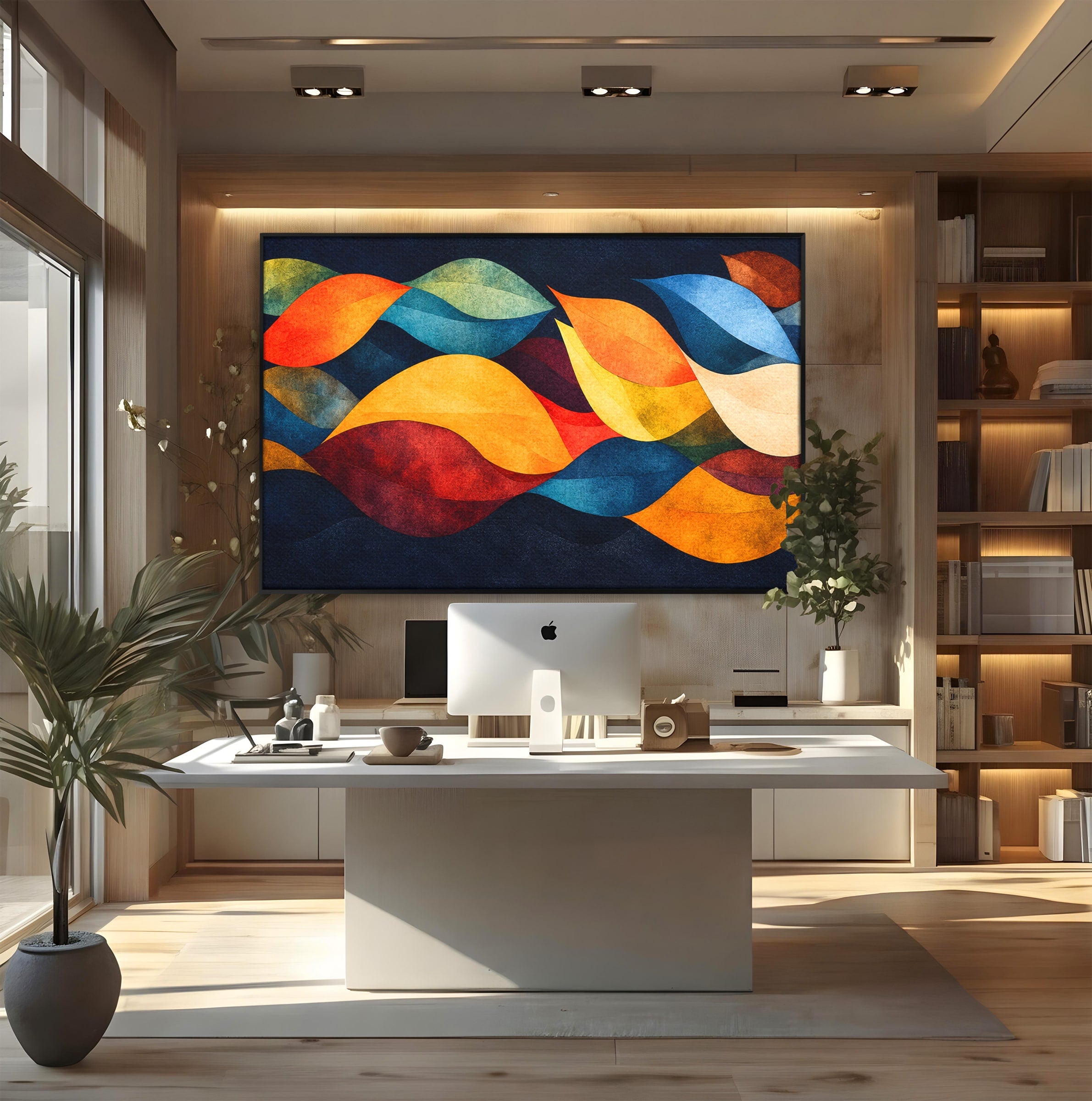 Tablou Canvas Premium LuxCanva® C1369, Valuri Abstracte, Abstract, Valuri, Modern, Arta, Living, Culori Vibrante