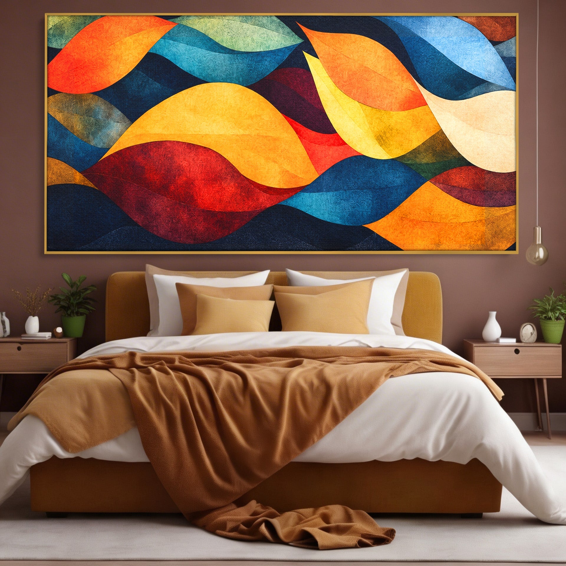 Tablou Canvas Premium LuxCanva® C1369, Valuri Abstracte, Abstract, Valuri, Modern, Arta, Living, Culori Vibrante