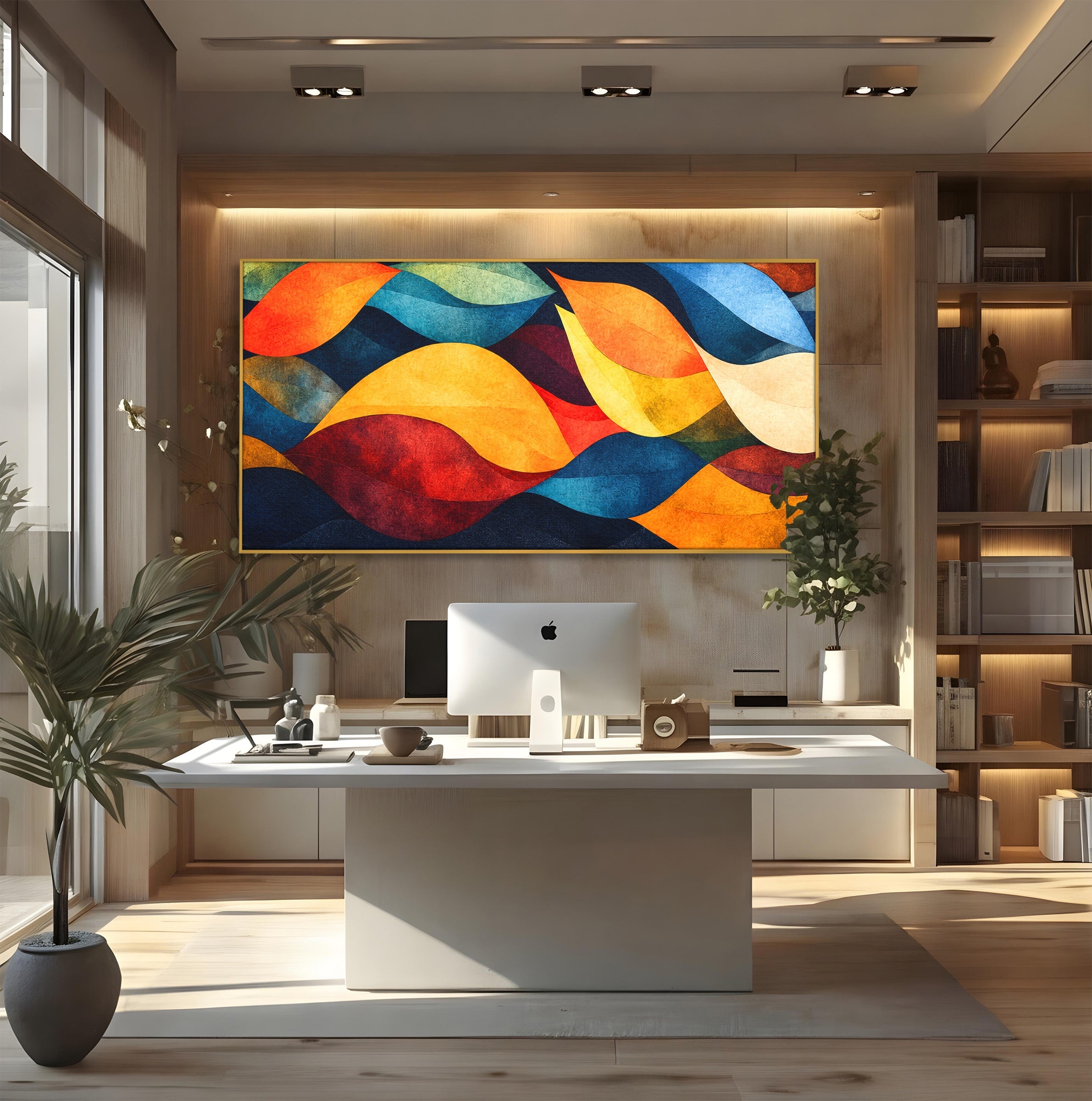 Tablou Canvas Premium LuxCanva® C1369, Valuri Abstracte, Abstract, Valuri, Modern, Arta, Living, Culori Vibrante