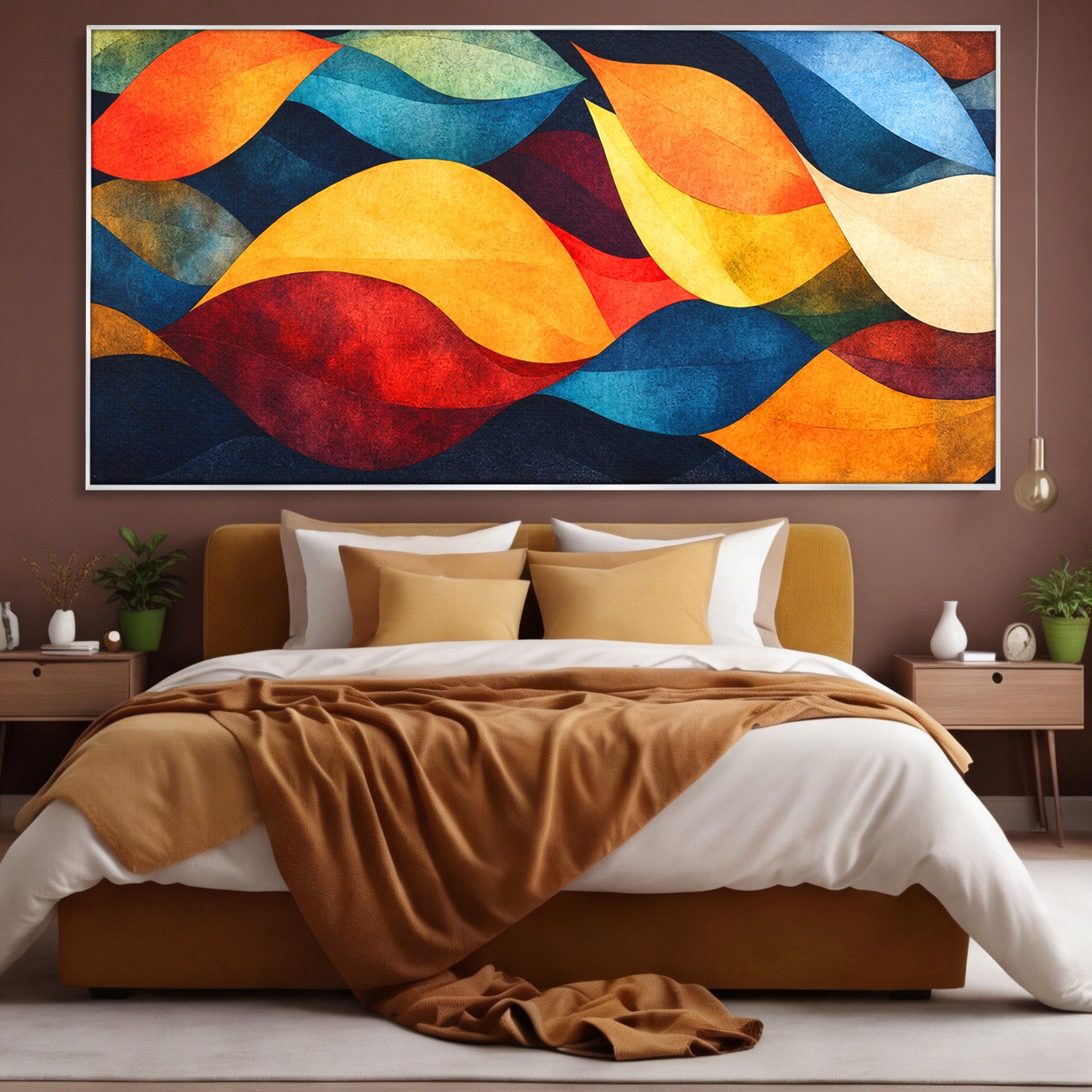 Tablou Canvas Premium LuxCanva® C1369, Valuri Abstracte, Abstract, Valuri, Modern, Arta, Living, Culori Vibrante